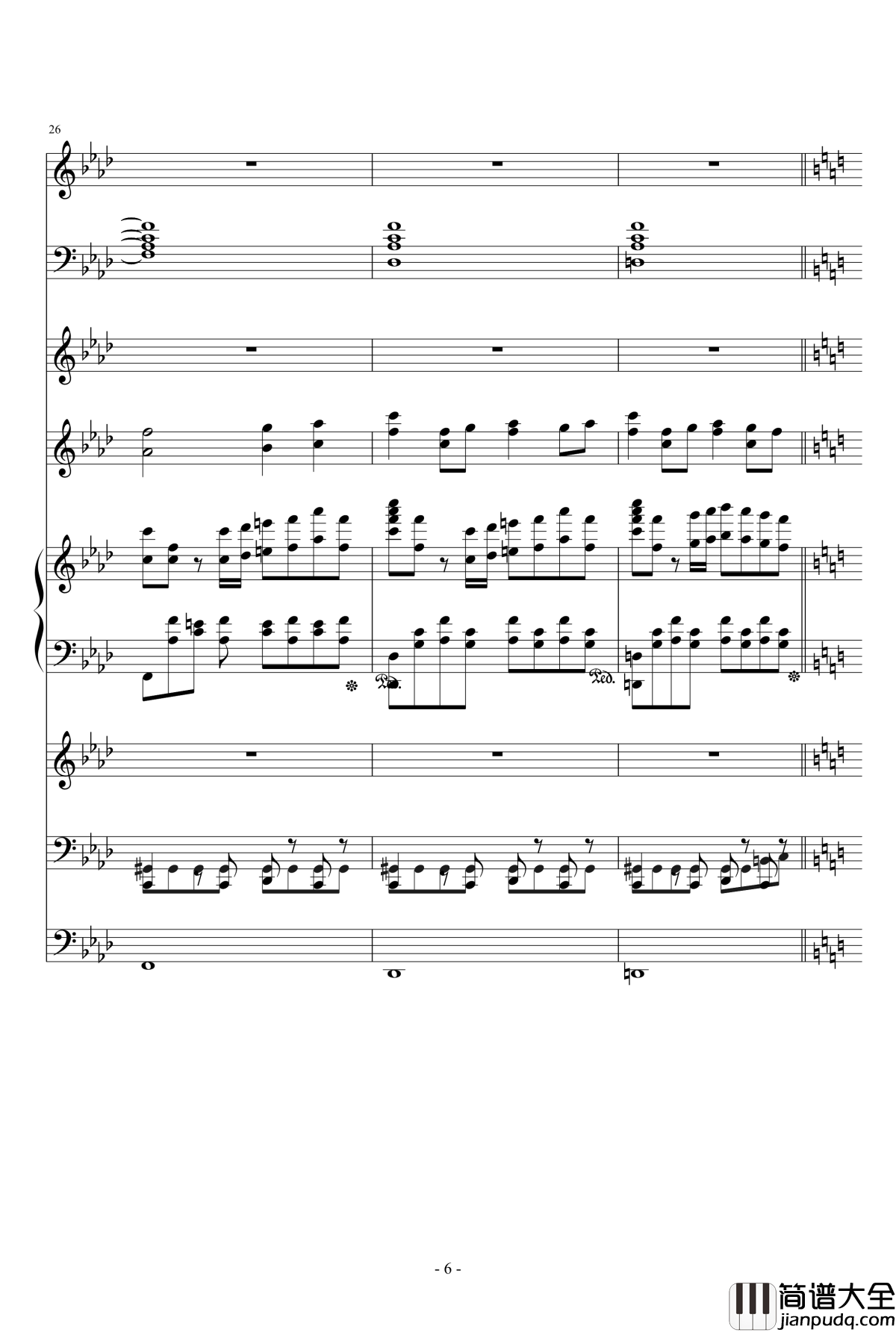 冬日的私语钢琴谱_ellocz