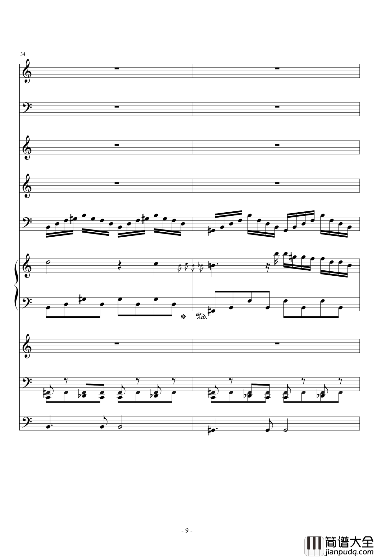 冬日的私语钢琴谱_ellocz