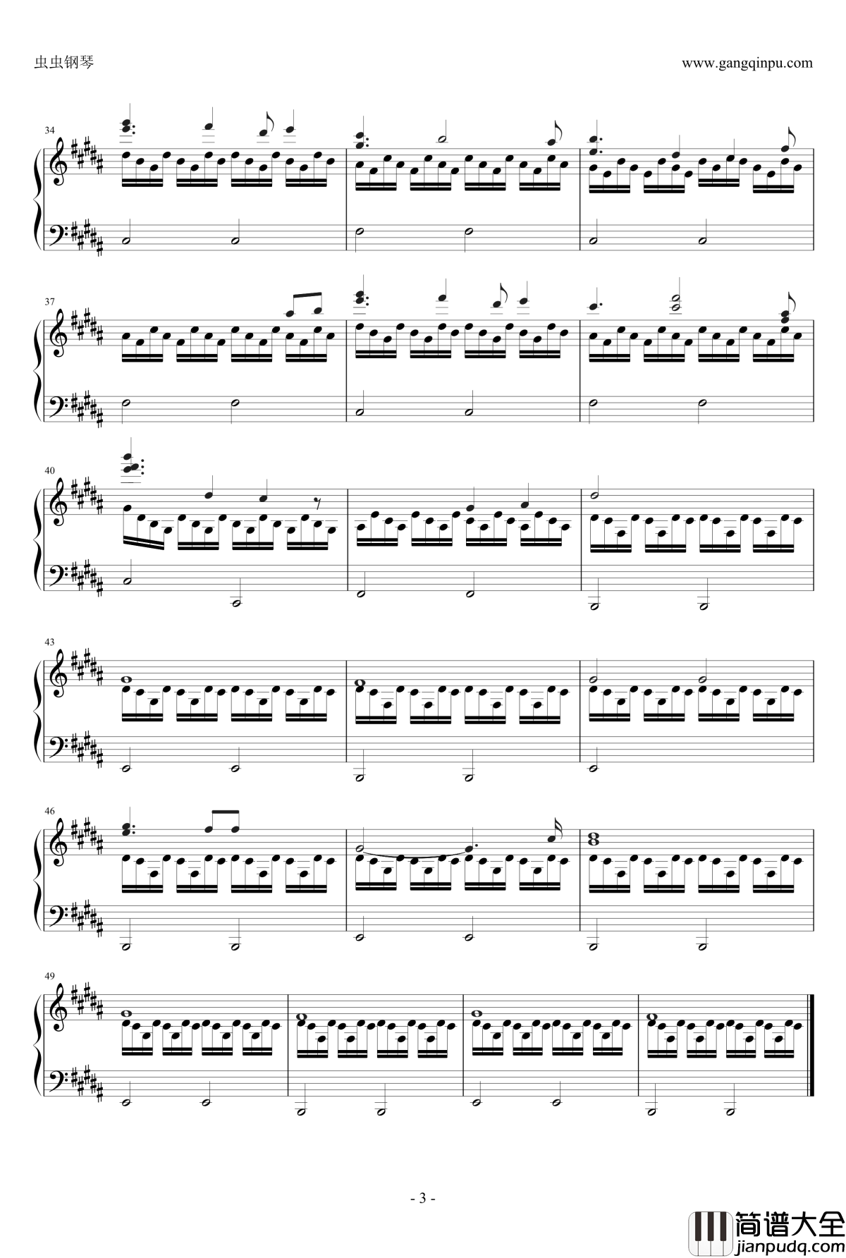 魔法密林训练场BGM钢琴谱_冒险岛