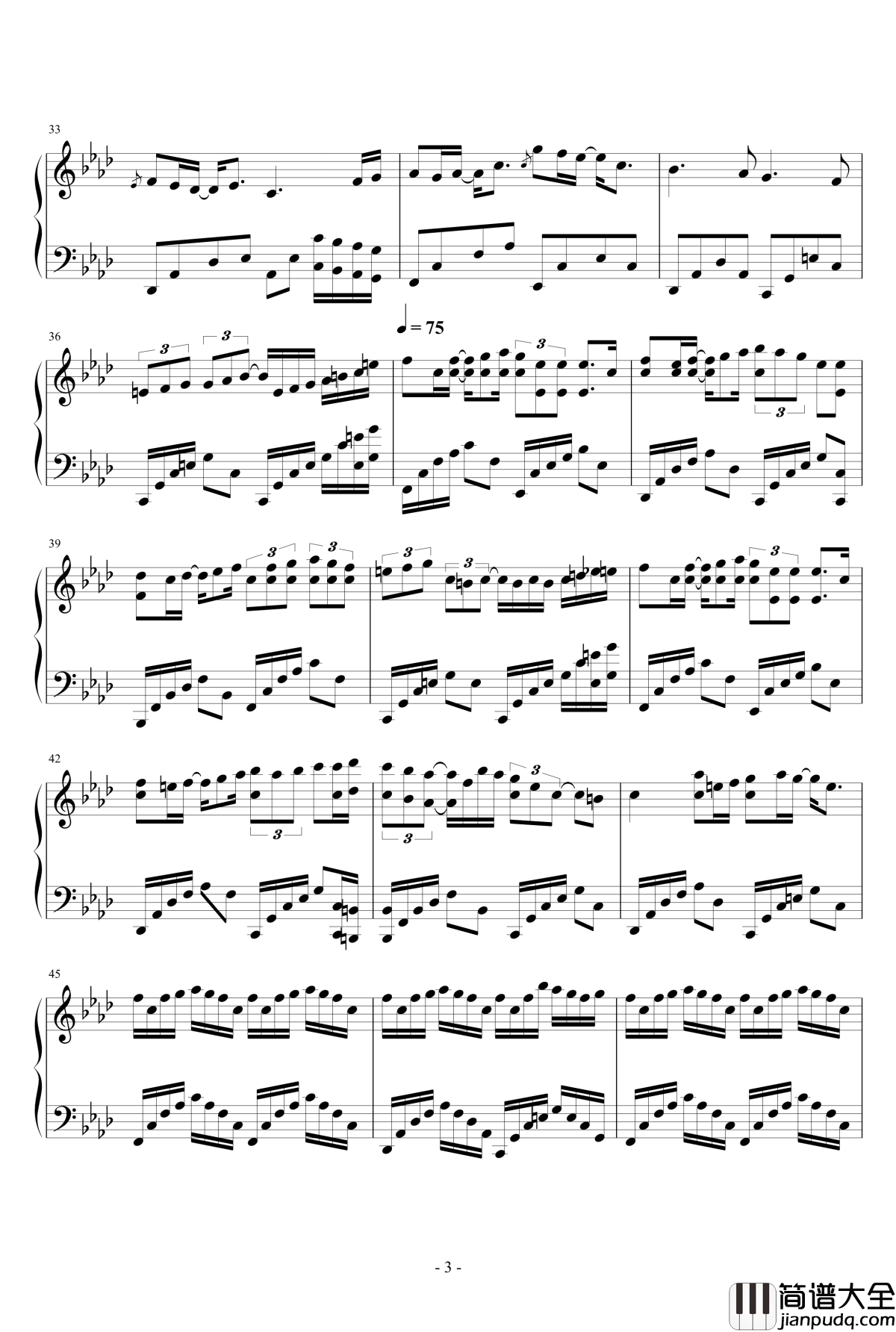 妲己之殇钢琴谱_Dollman