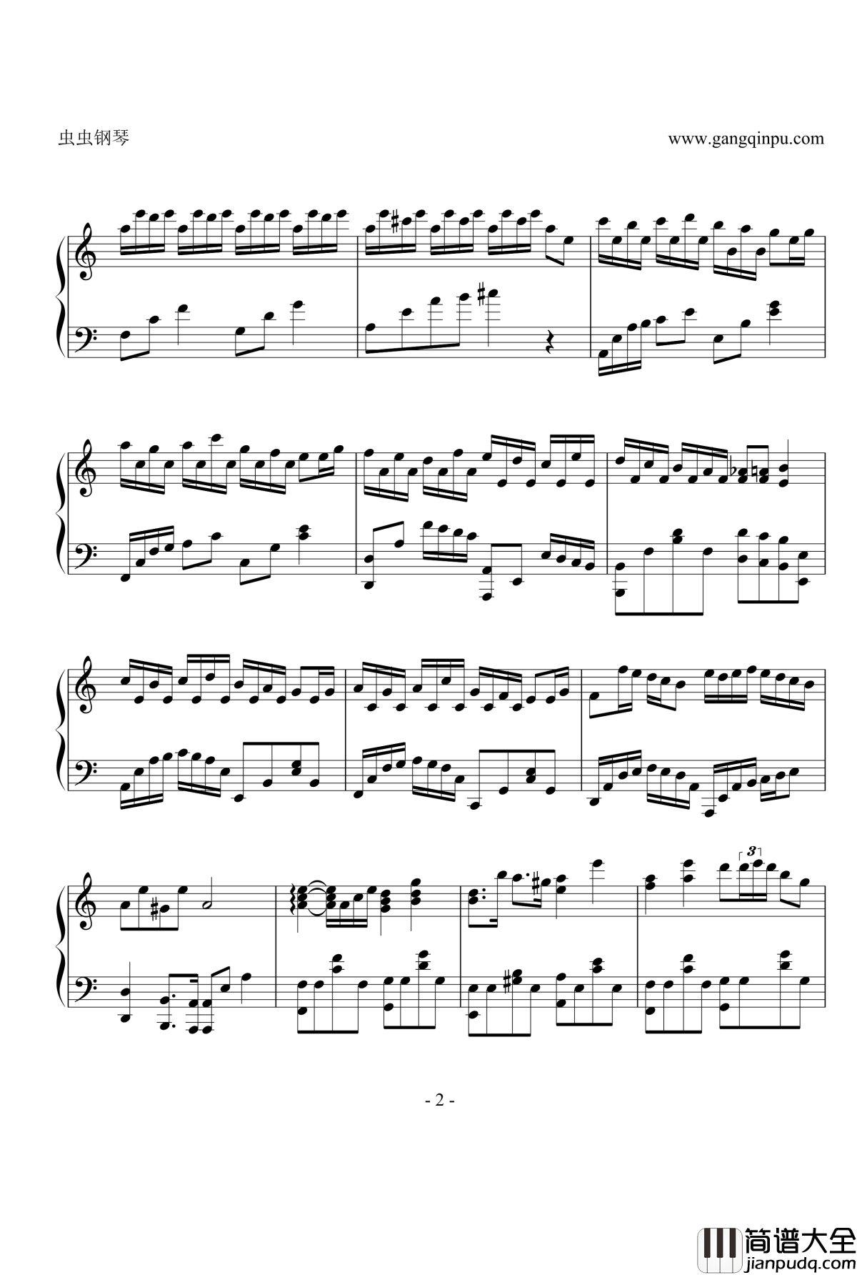 Flower_Dance钢琴谱_C大调独奏版_亲测可弹_DJ_Okawari