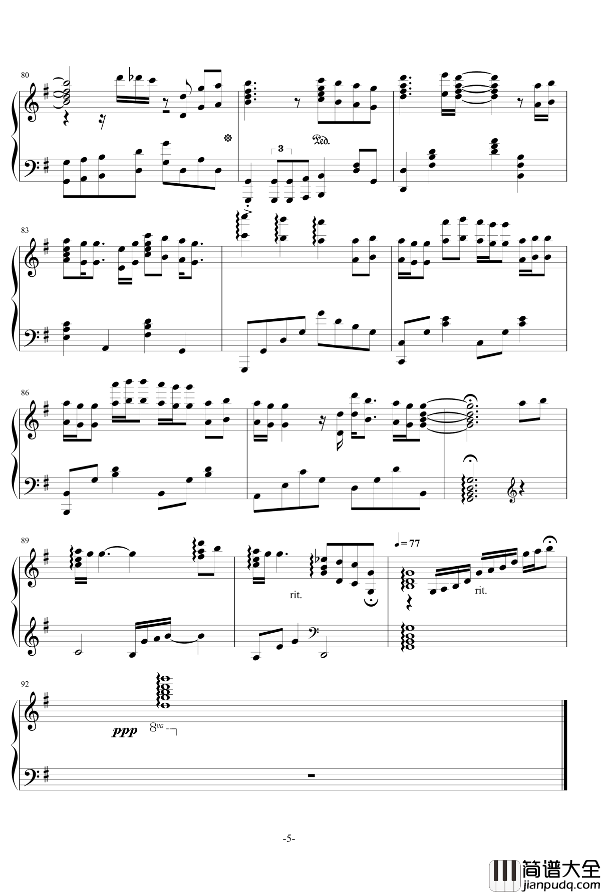 Millenario钢琴谱_Full_ver_ミレナリオ_Mahouka_Koukou_no_Rettousei_ED1_魔法科高校の劣