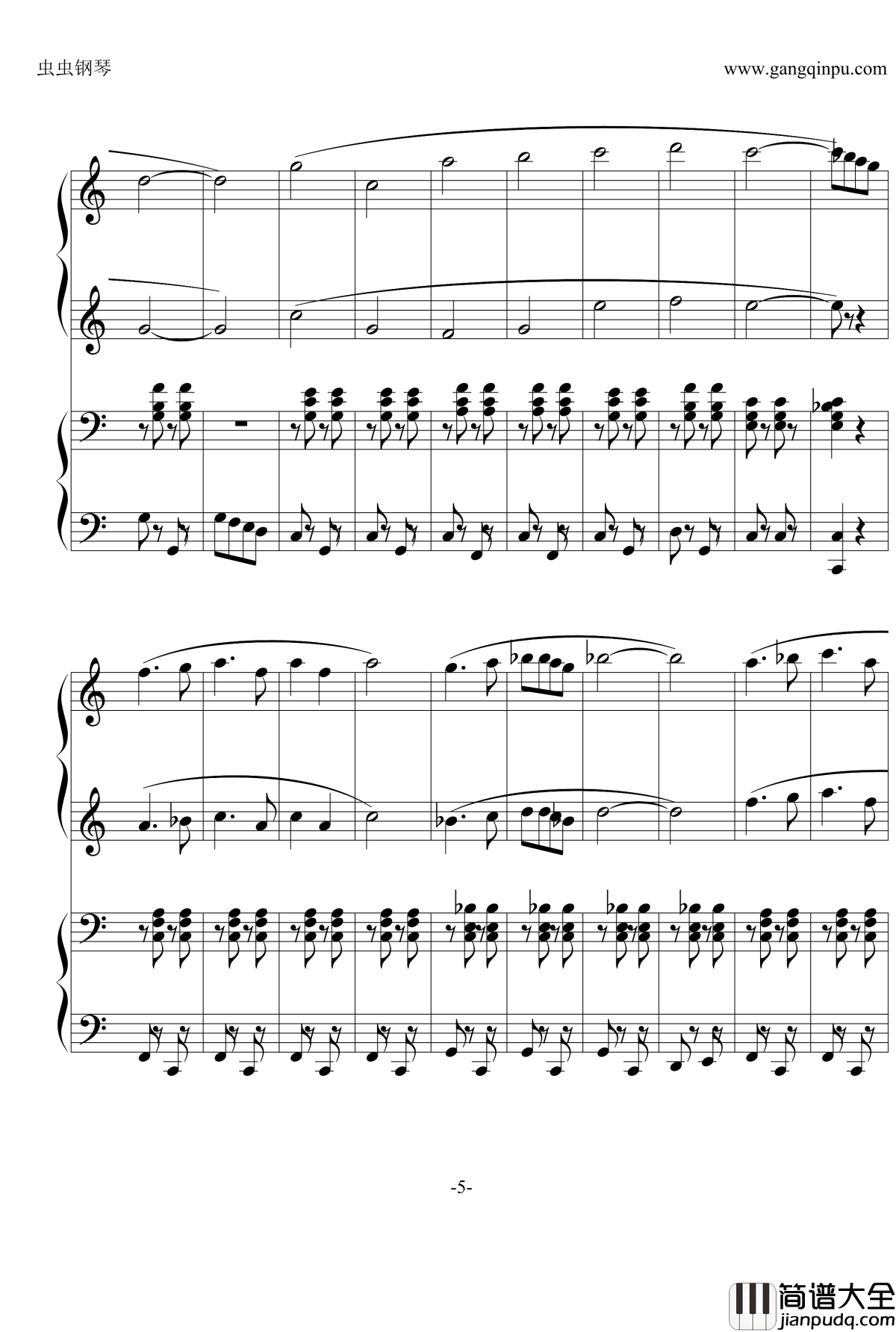 DO_RE_MI钢琴谱_四手联弹_音乐之声