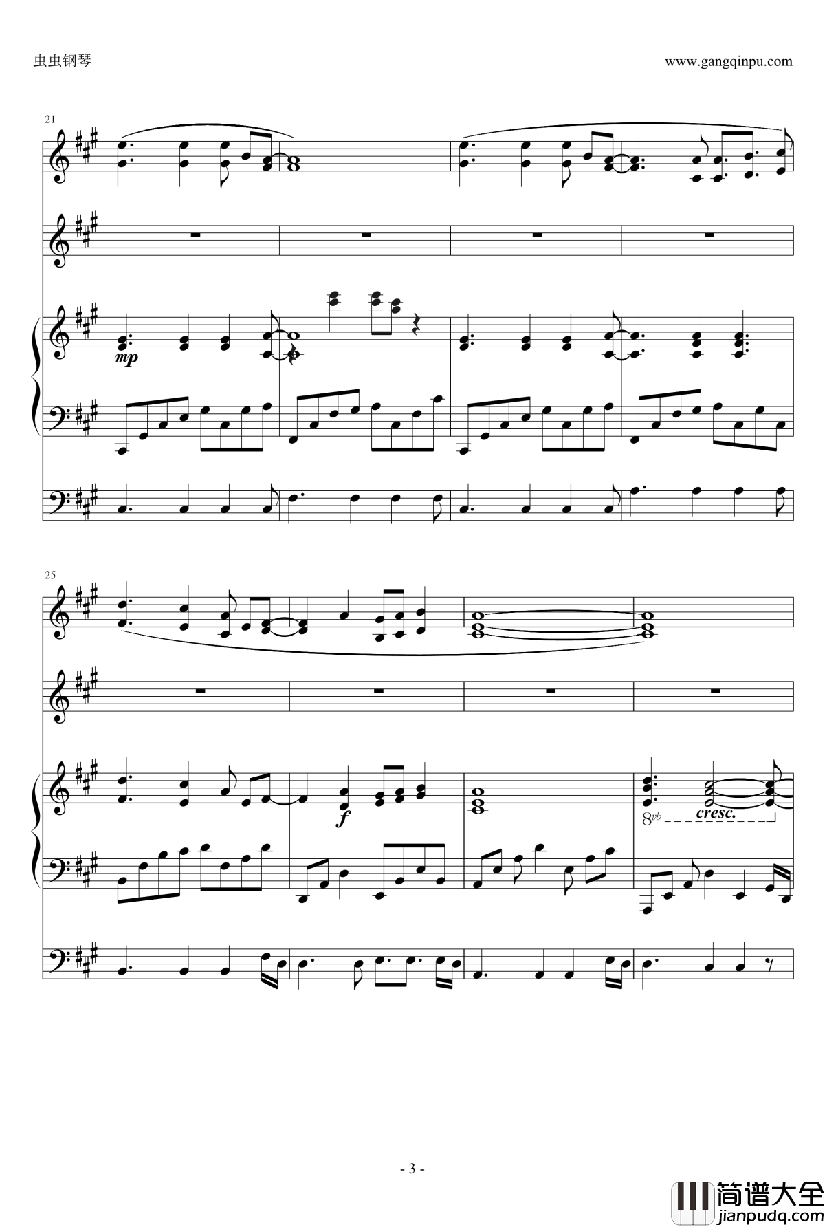 The_Moonlight_Of_The_Street钢琴谱_小清新的合奏_宋予陌