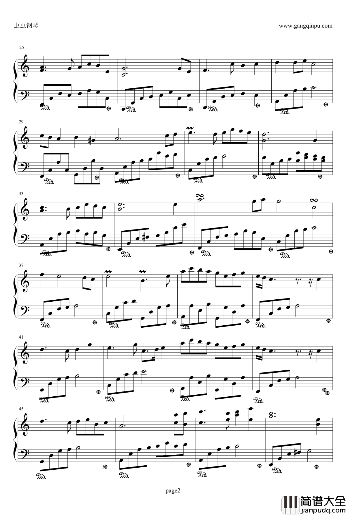 天空之城钢琴谱_较为华丽版_久石让