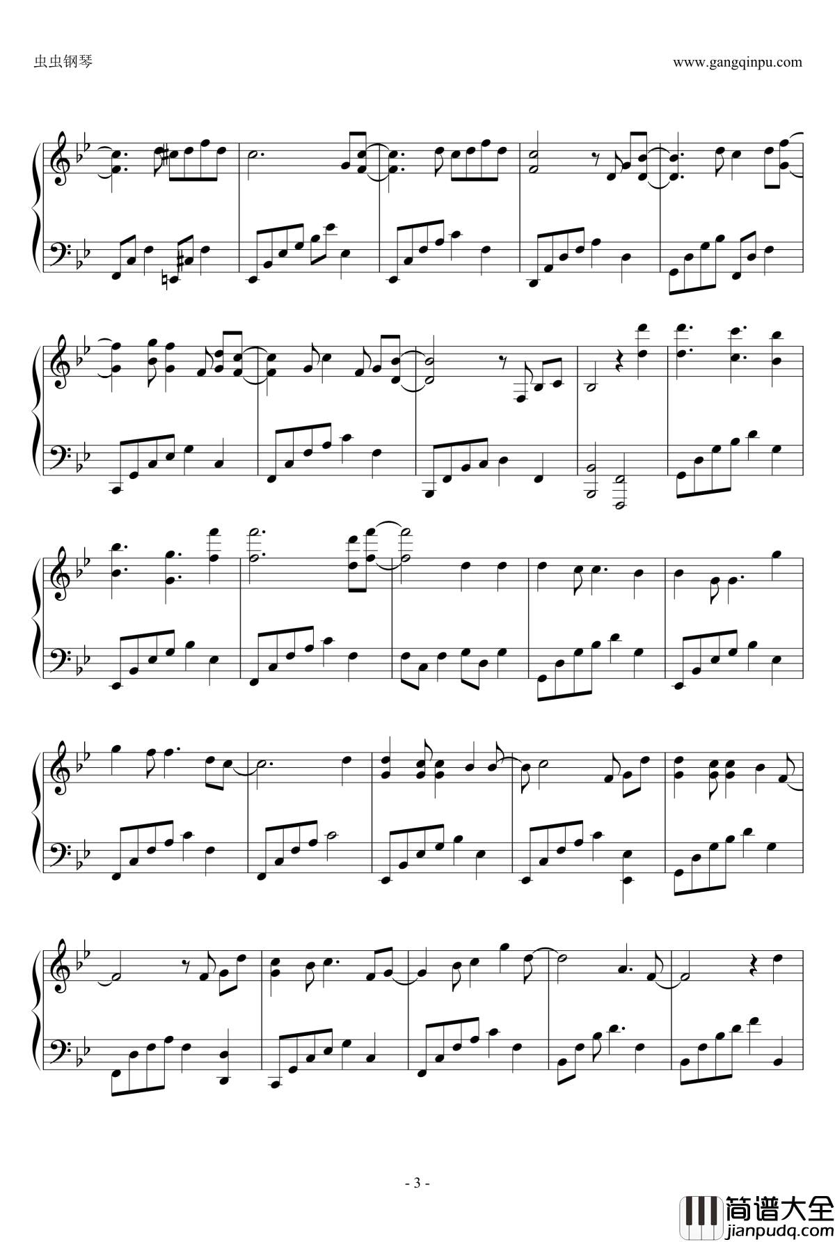 复刻回忆钢琴谱_完整纯钢版_pianoboy