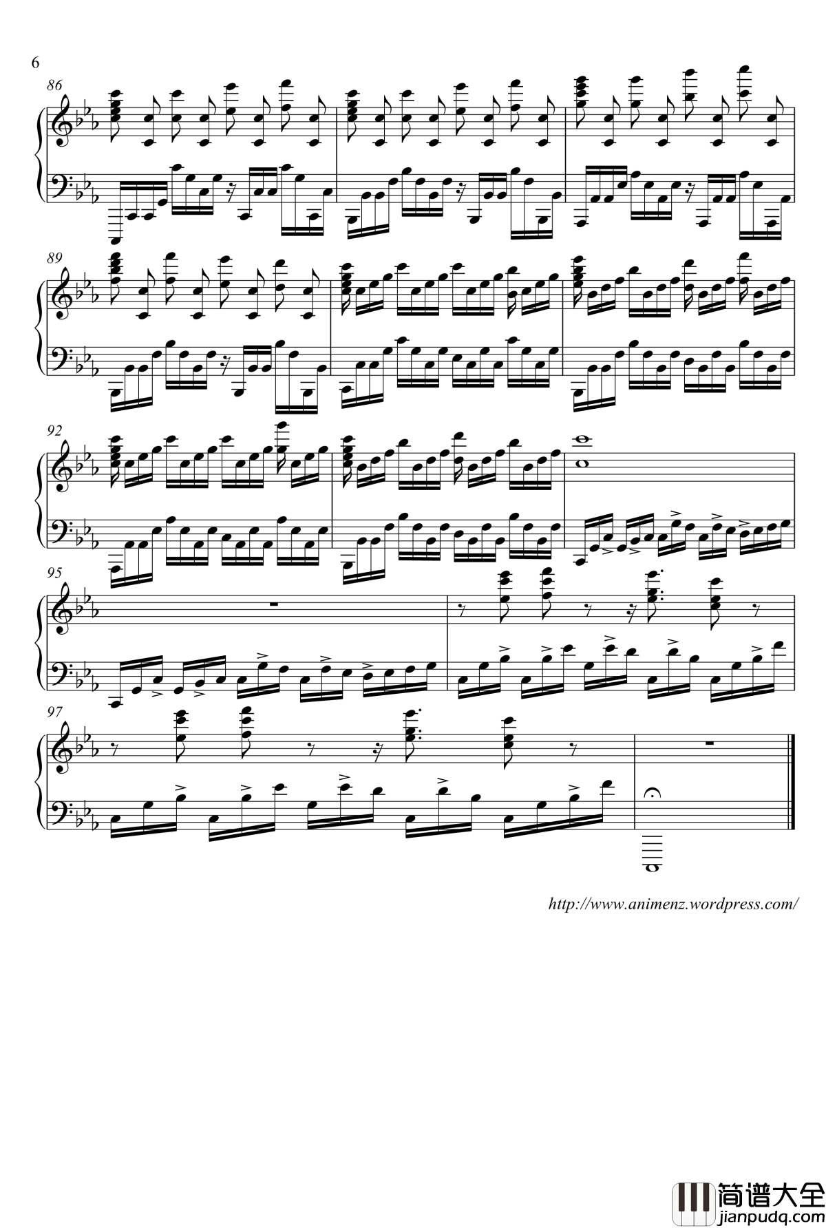 Bios钢琴谱_Animenz原谱转载_Guilty_Crown_OST_罪恶王冠