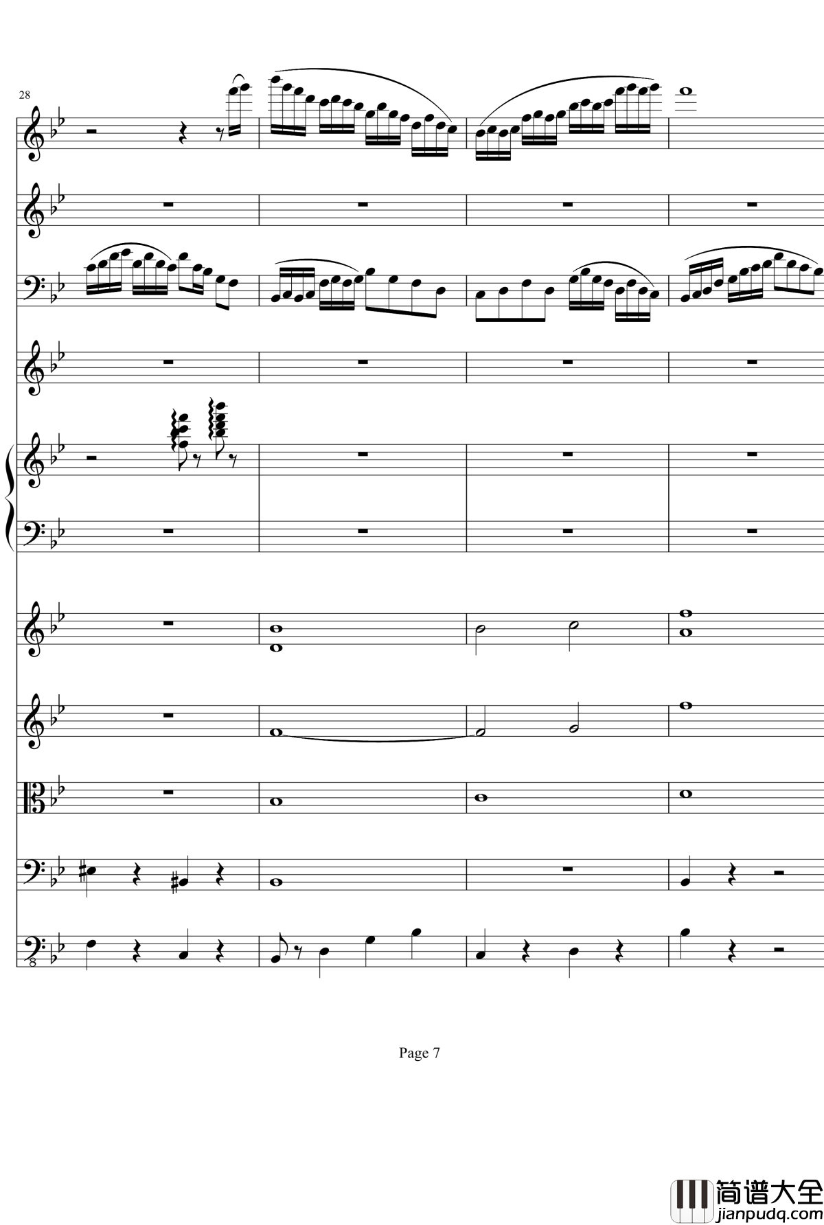 一个女孩的梦钢琴谱_项道荣_交响诗