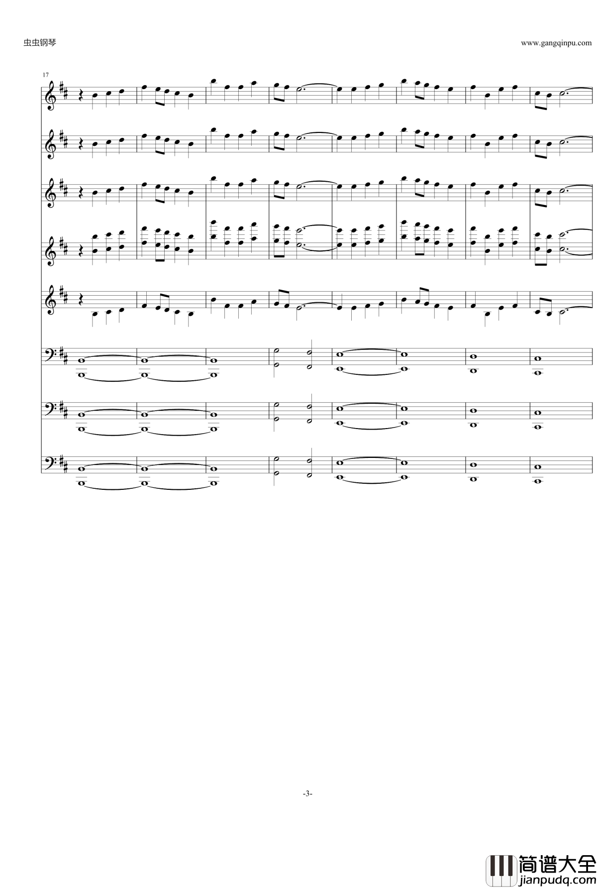 新三国背景音乐悲凉钢琴谱_交响乐_新三国