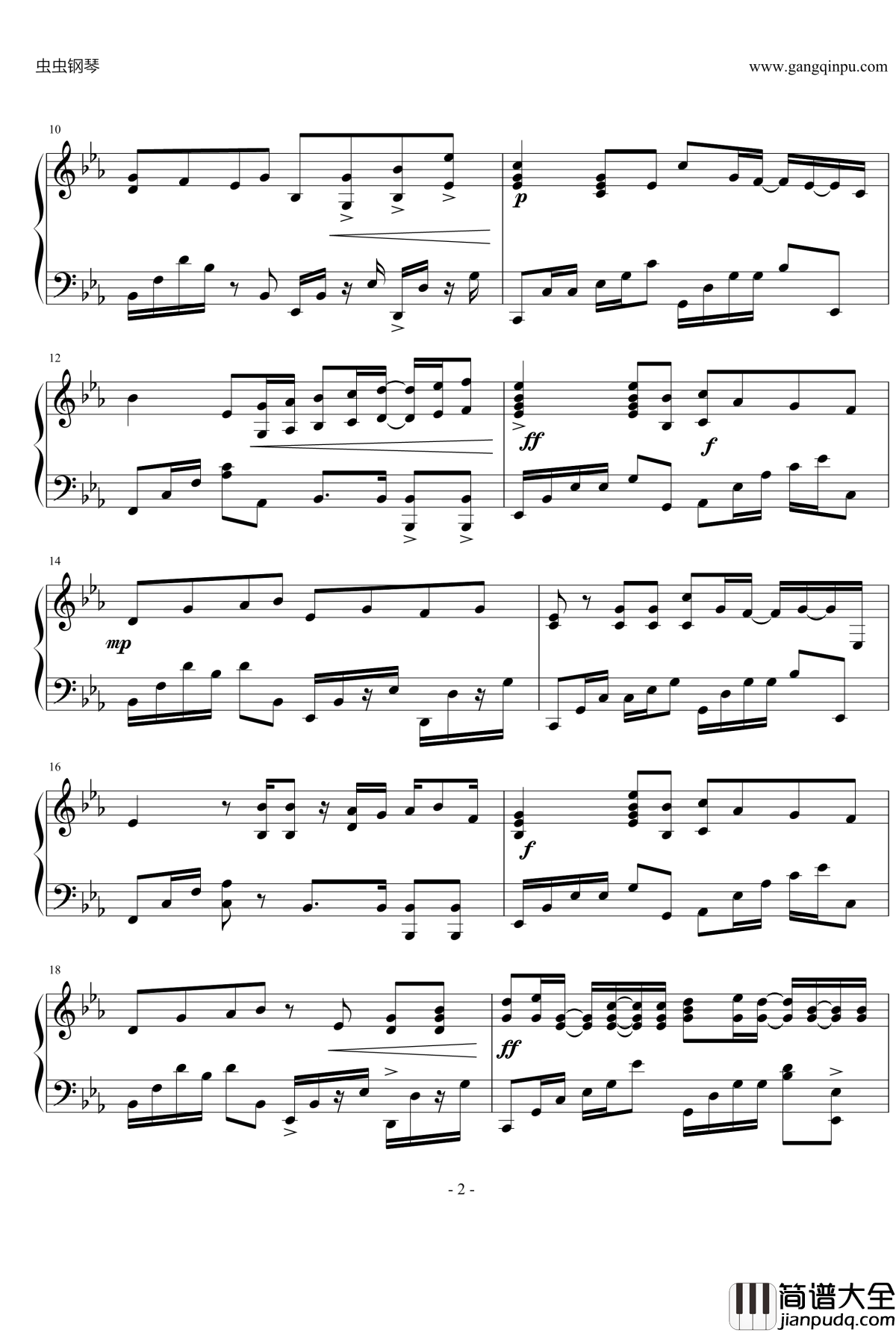 岁月如歌钢琴谱_原版钢琴_陈奕迅