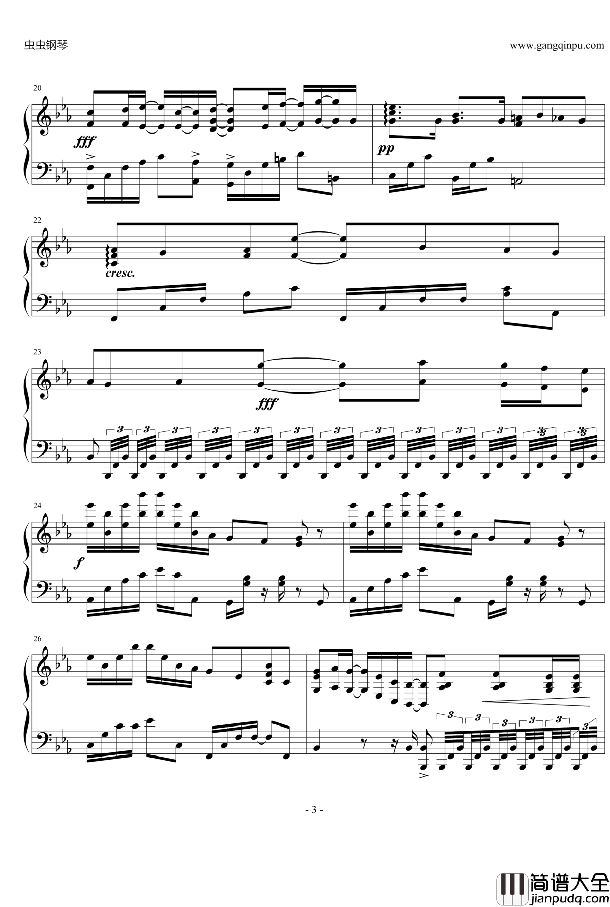 岁月如歌钢琴谱_原版钢琴_陈奕迅