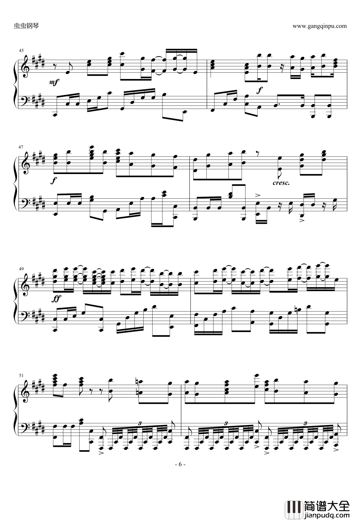 岁月如歌钢琴谱_原版钢琴_陈奕迅