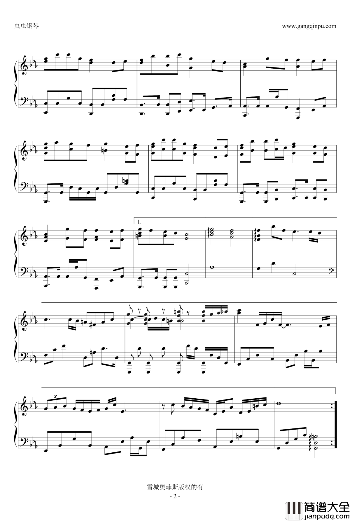 错过的情人钢琴谱_石梅