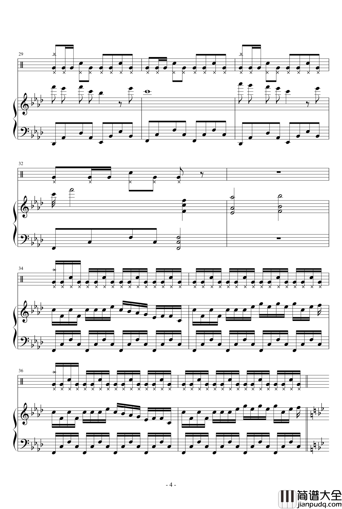 落日与船队钢琴谱_瑜乐星