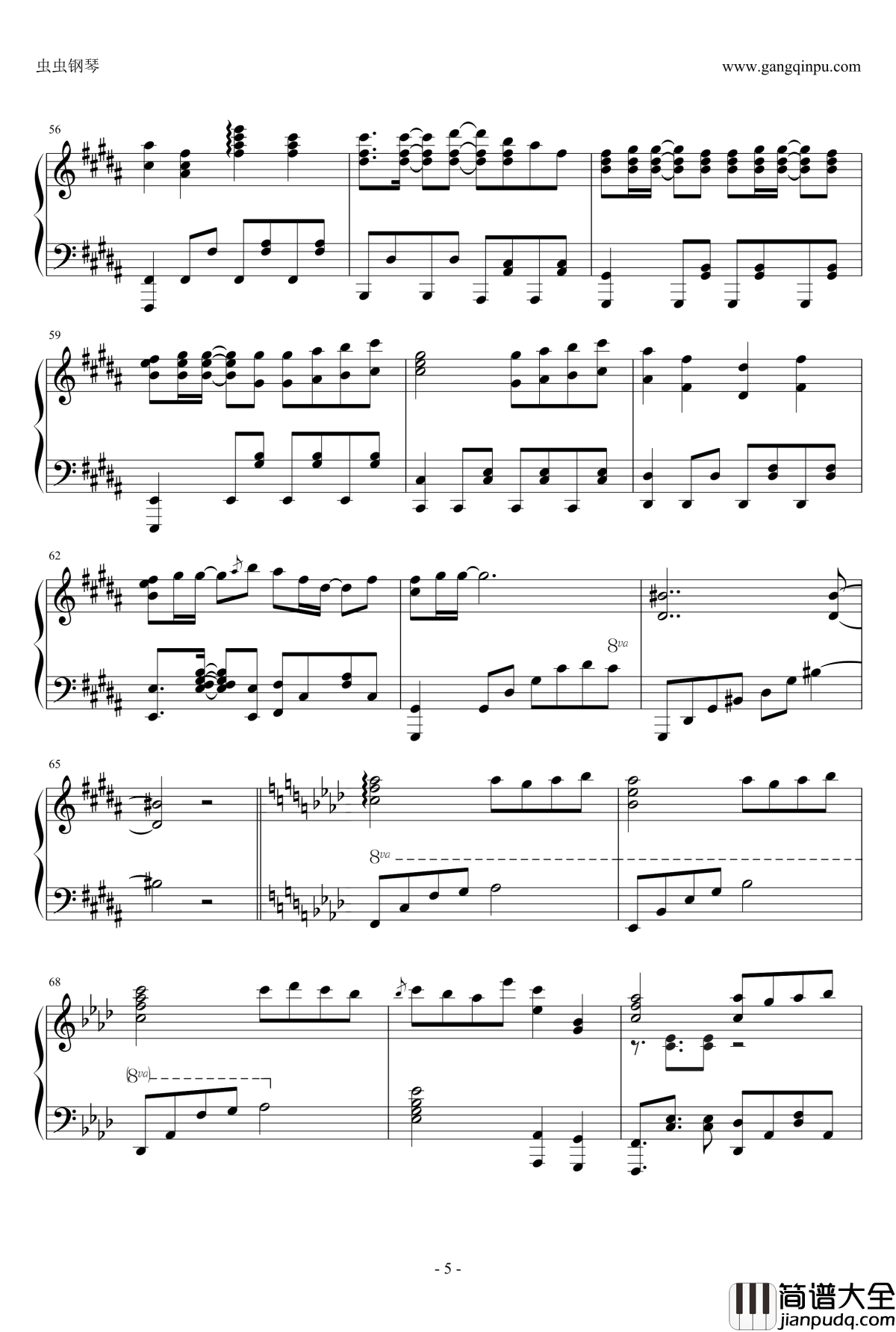 only_my_railgun钢琴谱_触手猴