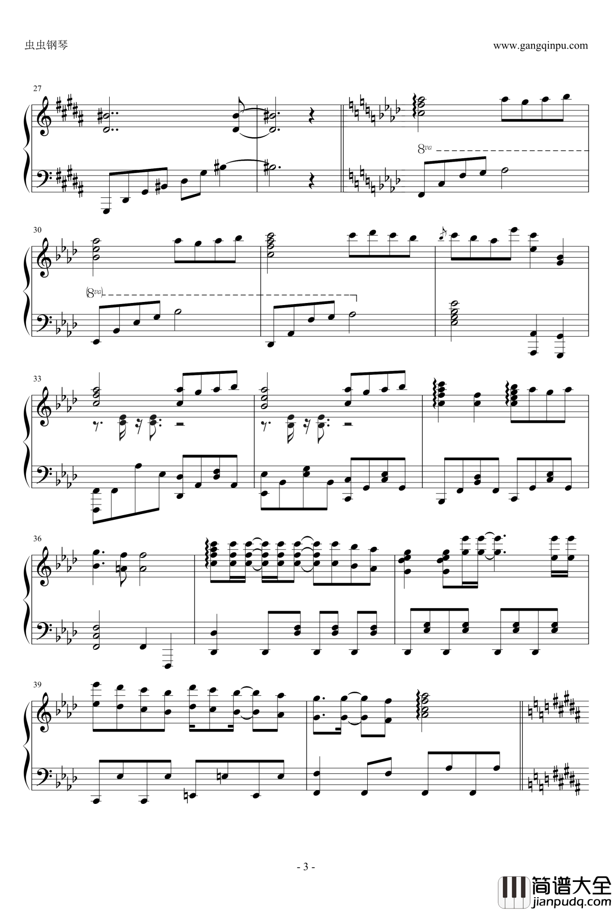 only_my_railgun钢琴谱_触手猴