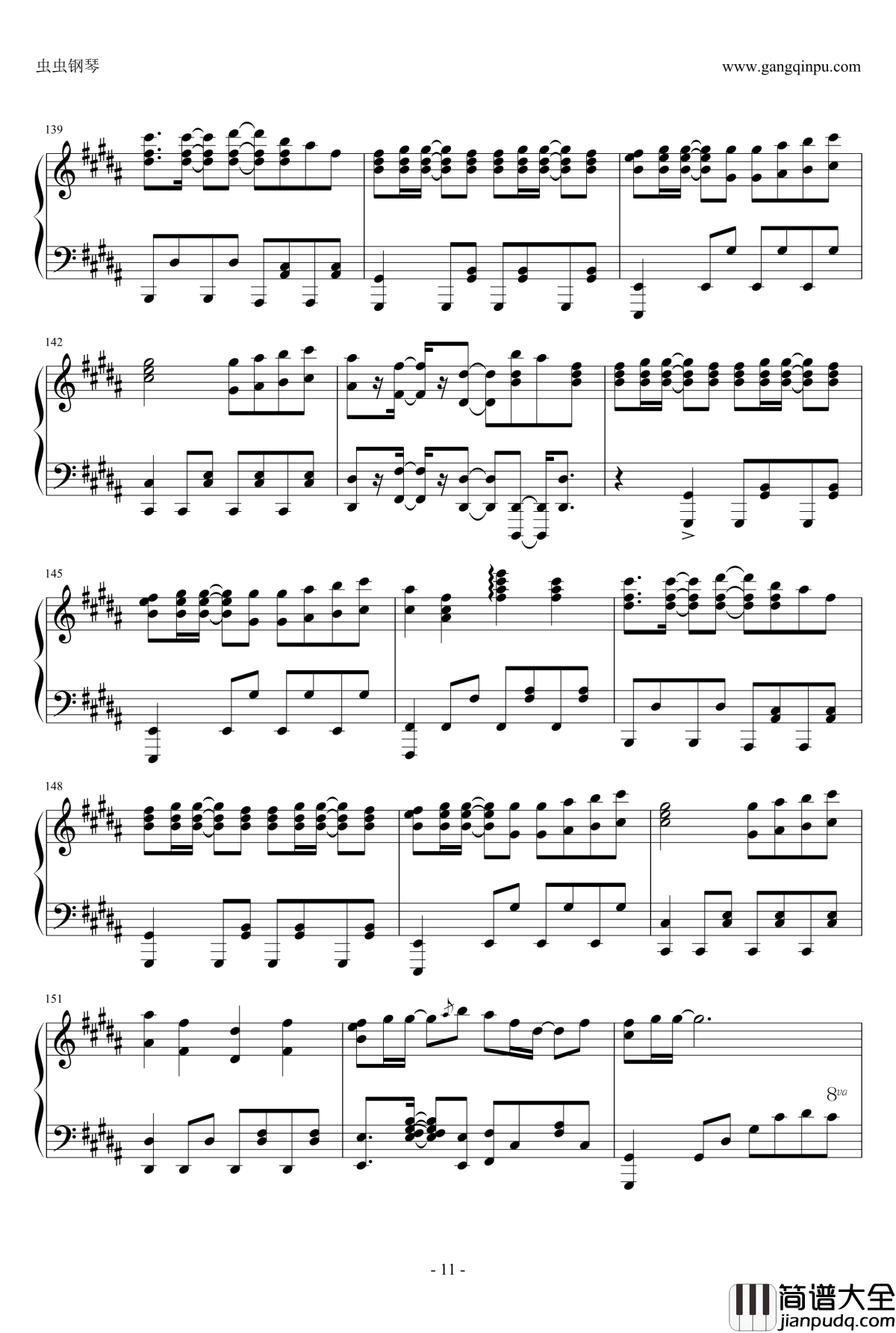 only_my_railgun钢琴谱_触手猴