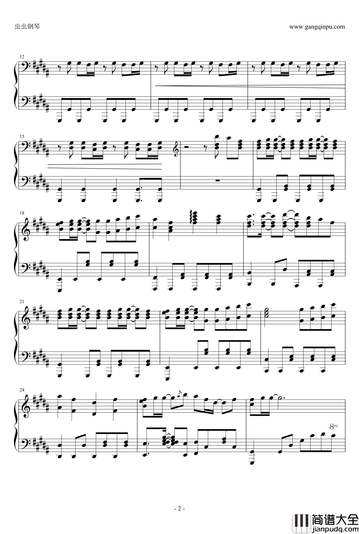 only_my_railgun钢琴谱_触手猴