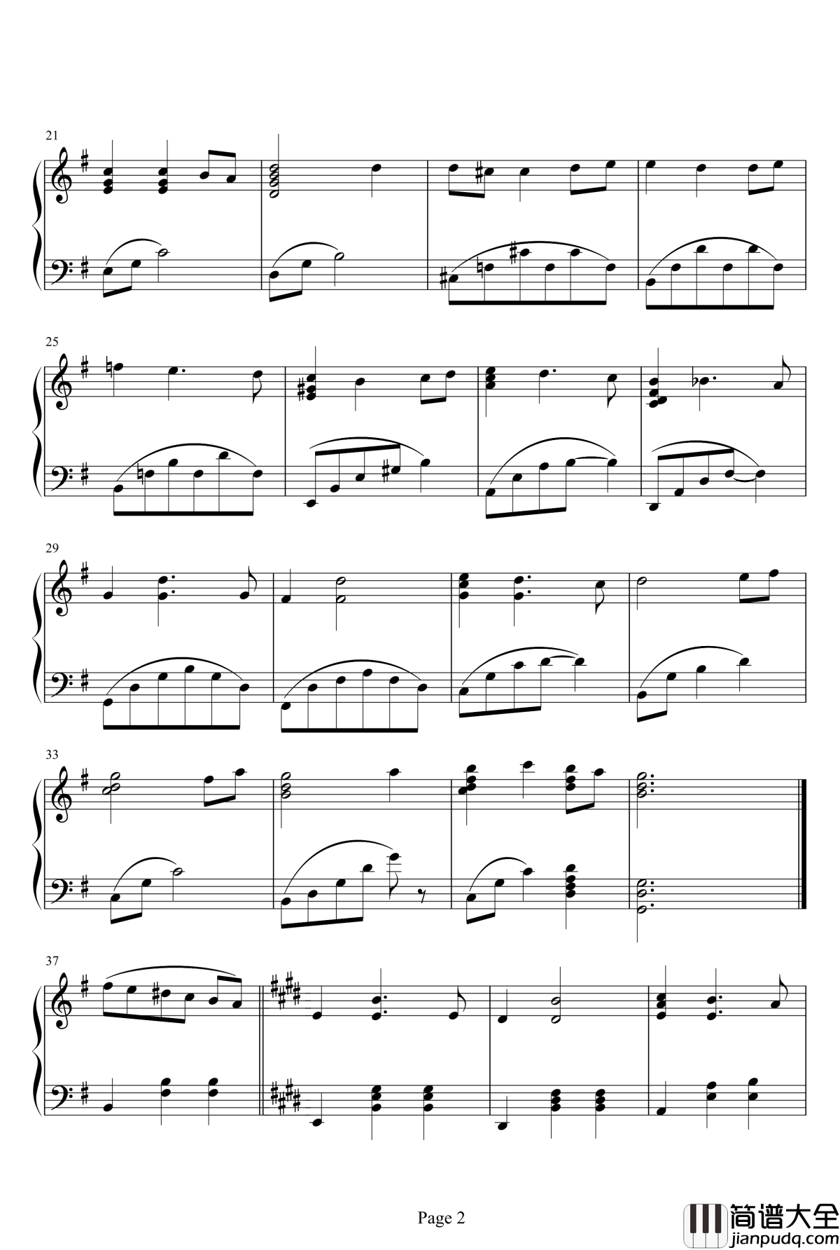 千寻的华尔滋钢琴谱_久石让