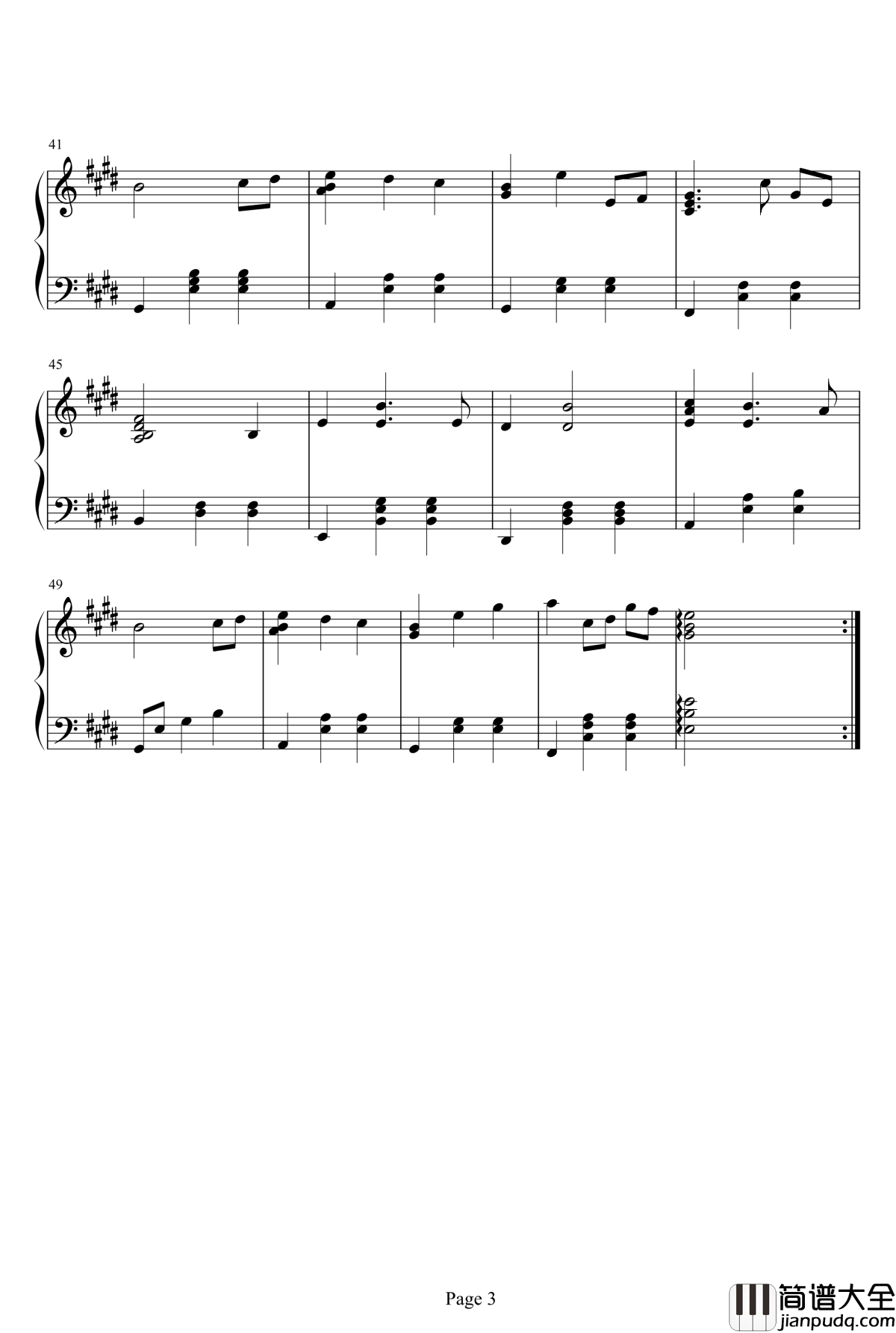 千寻的华尔滋钢琴谱_久石让