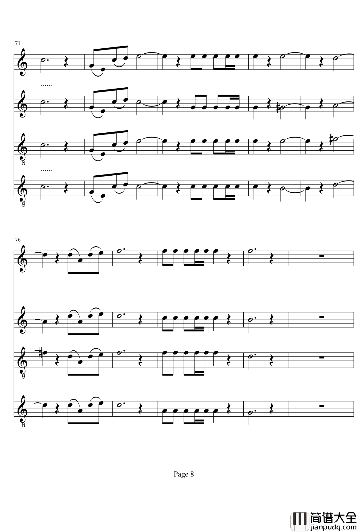 中国梦钢琴谱_合唱谱，管弦乐试听_项道荣