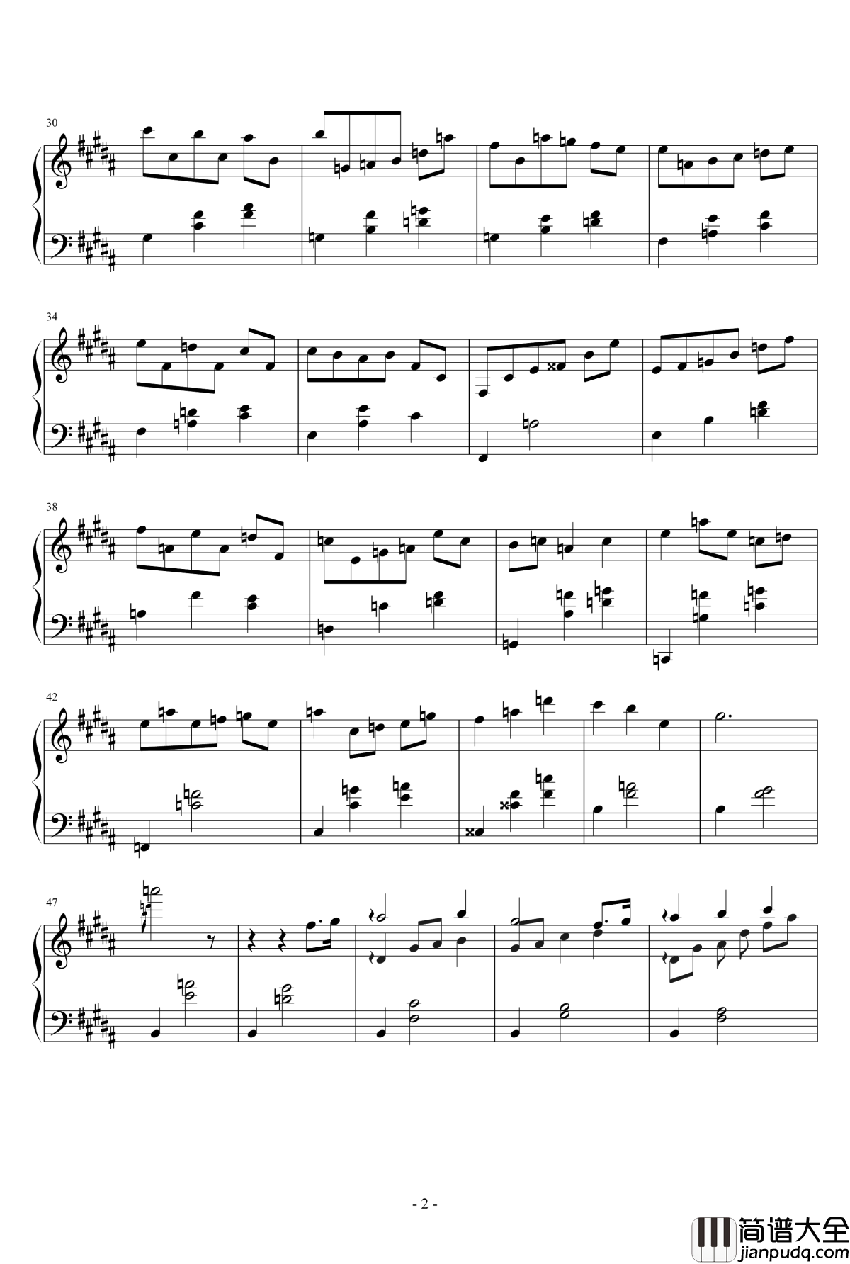 香草圆舞曲钢琴谱_hardy419