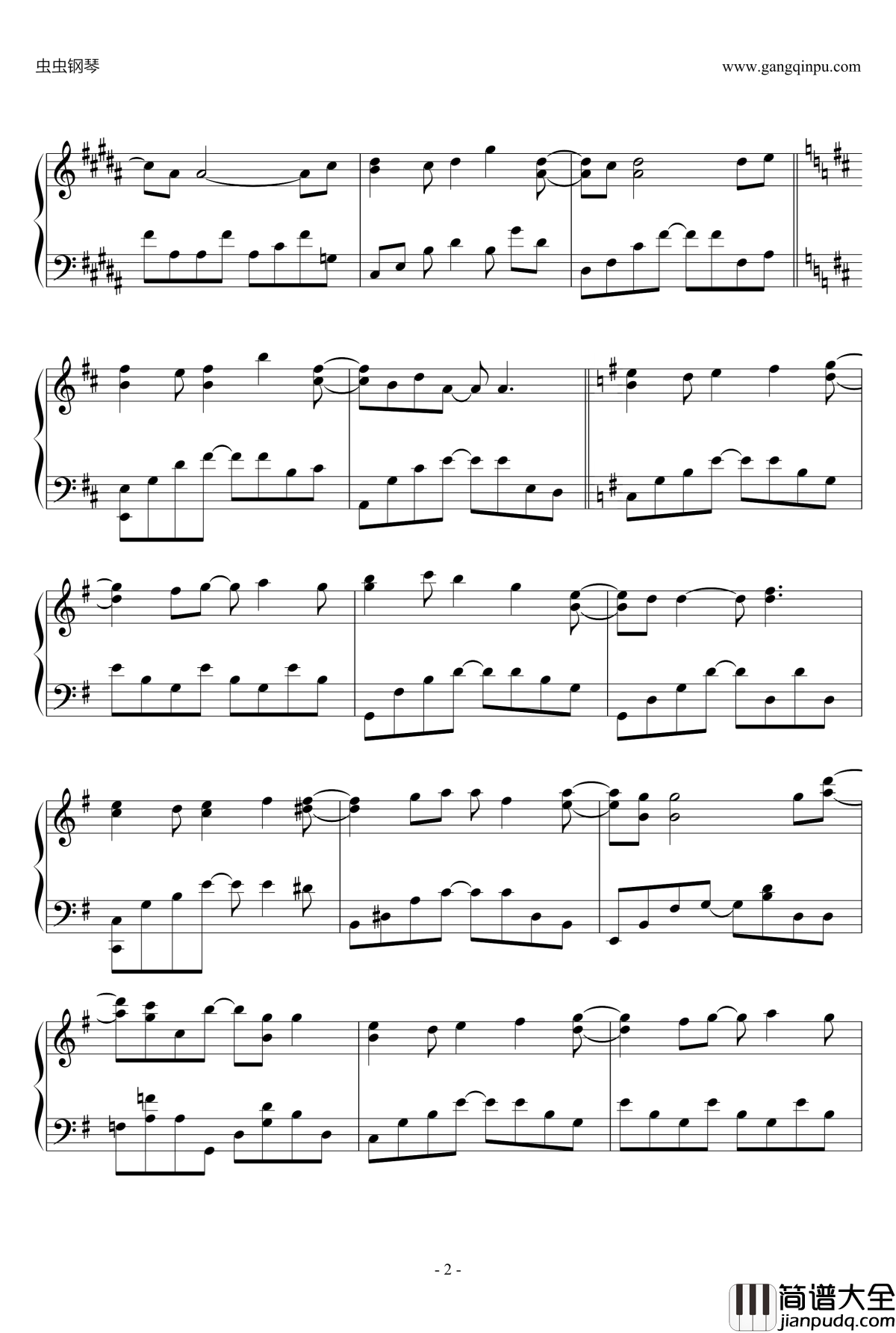 向世界告别钢琴谱_梦见之药