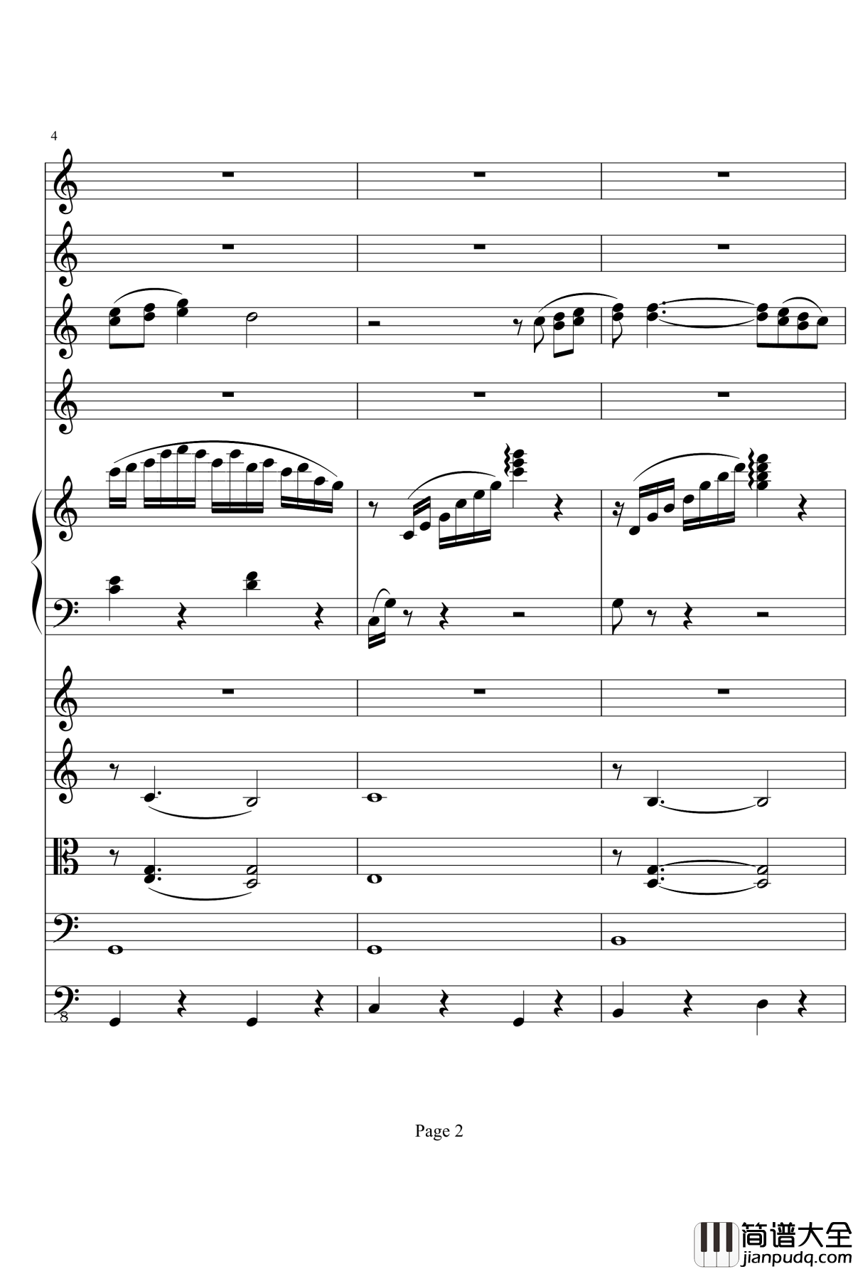 向往夏日钢琴谱_钢琴与乐队_项道荣