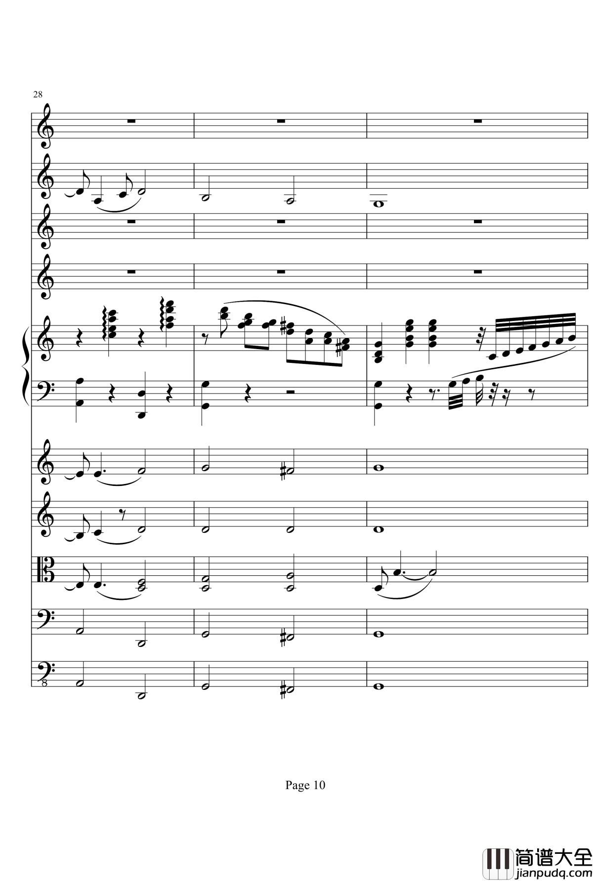 向往夏日钢琴谱_钢琴与乐队_项道荣