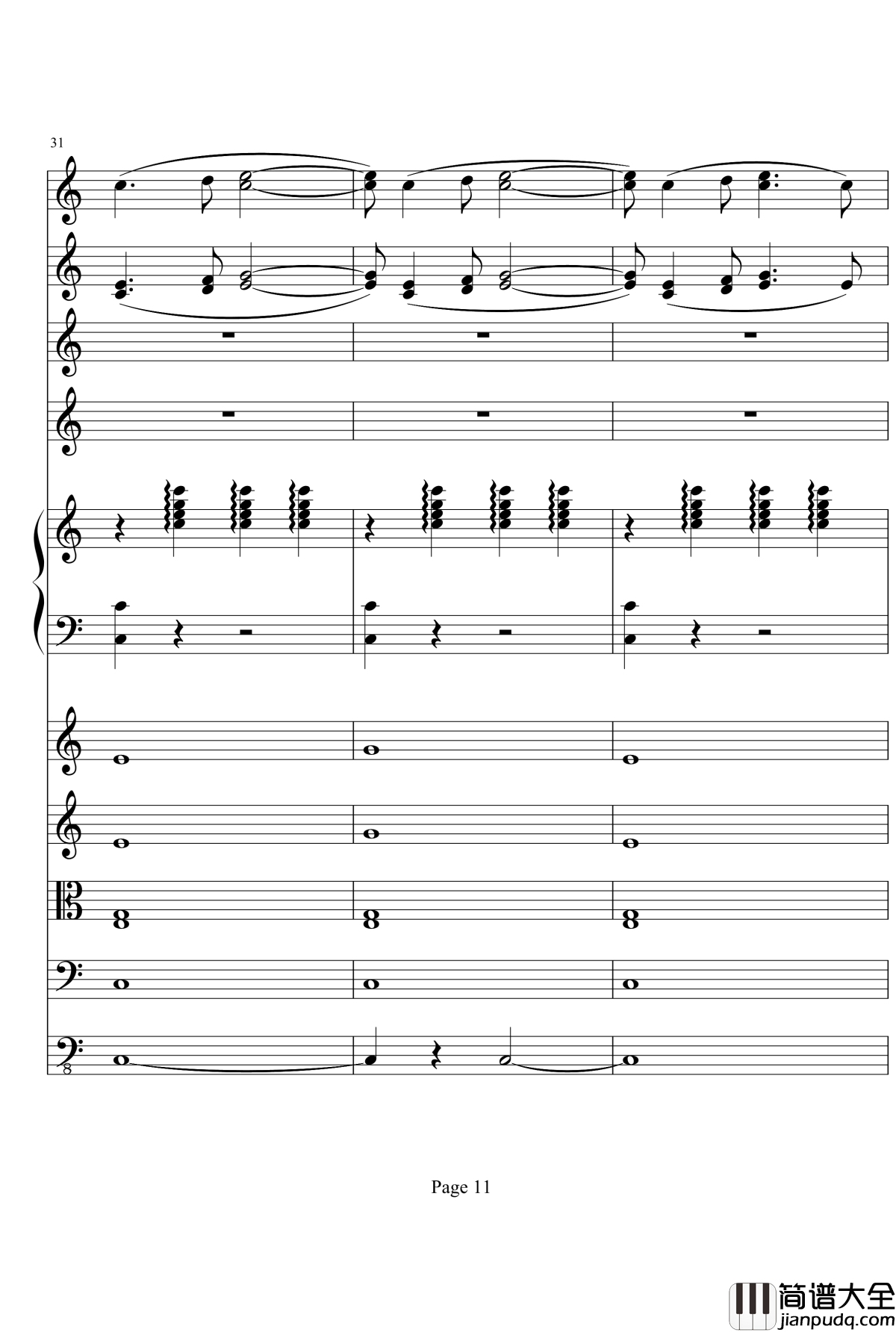 向往夏日钢琴谱_钢琴与乐队_项道荣