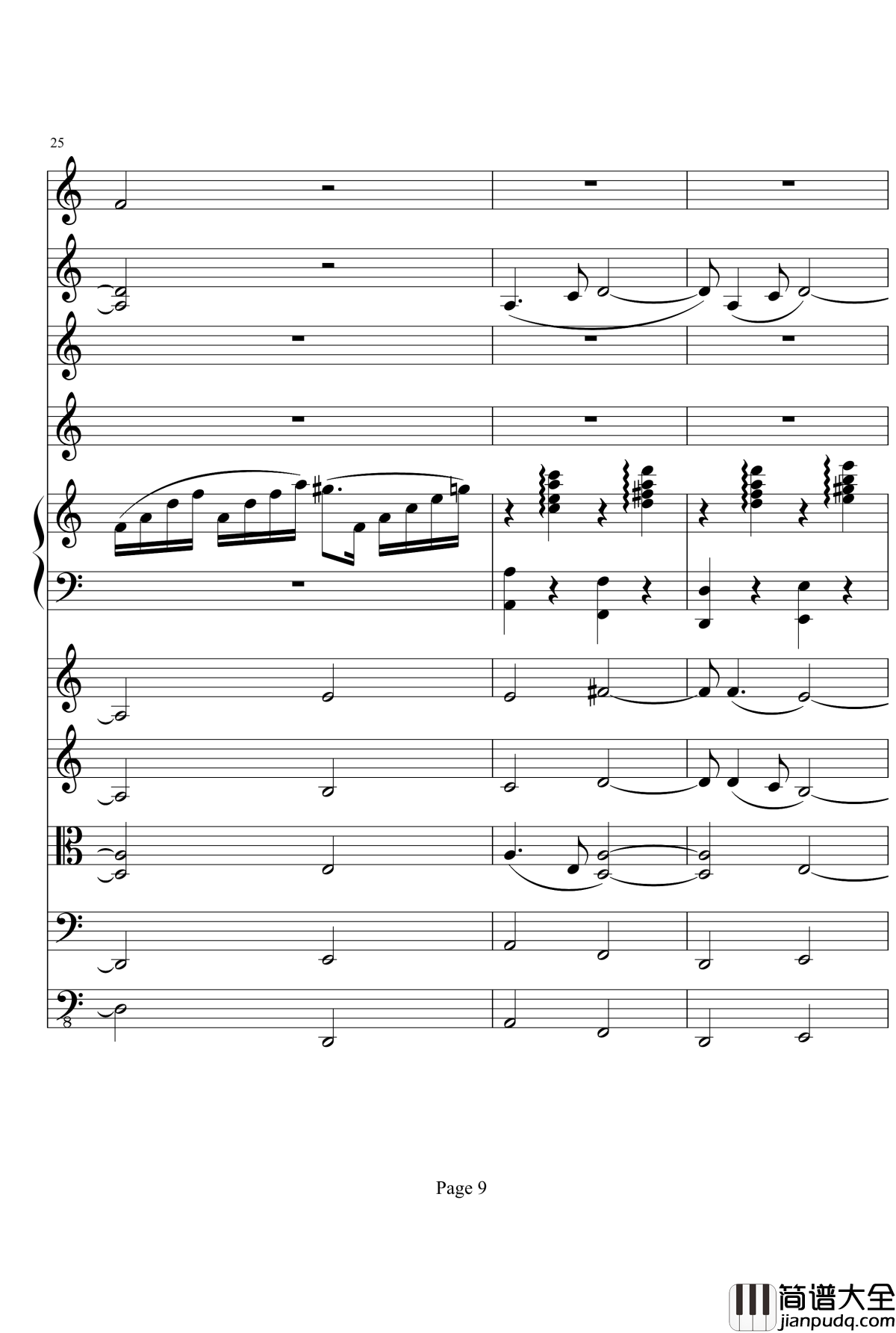 向往夏日钢琴谱_钢琴与乐队_项道荣