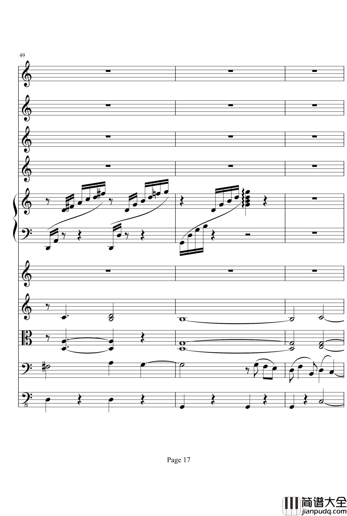 向往夏日钢琴谱_钢琴与乐队_项道荣