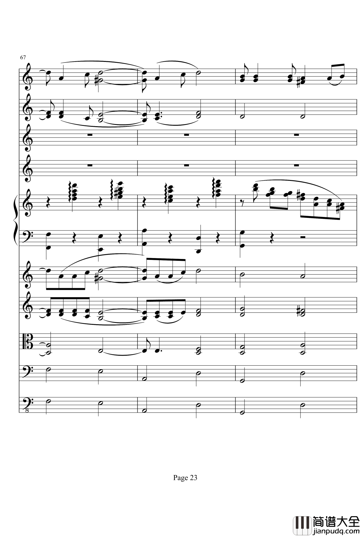 向往夏日钢琴谱_钢琴与乐队_项道荣