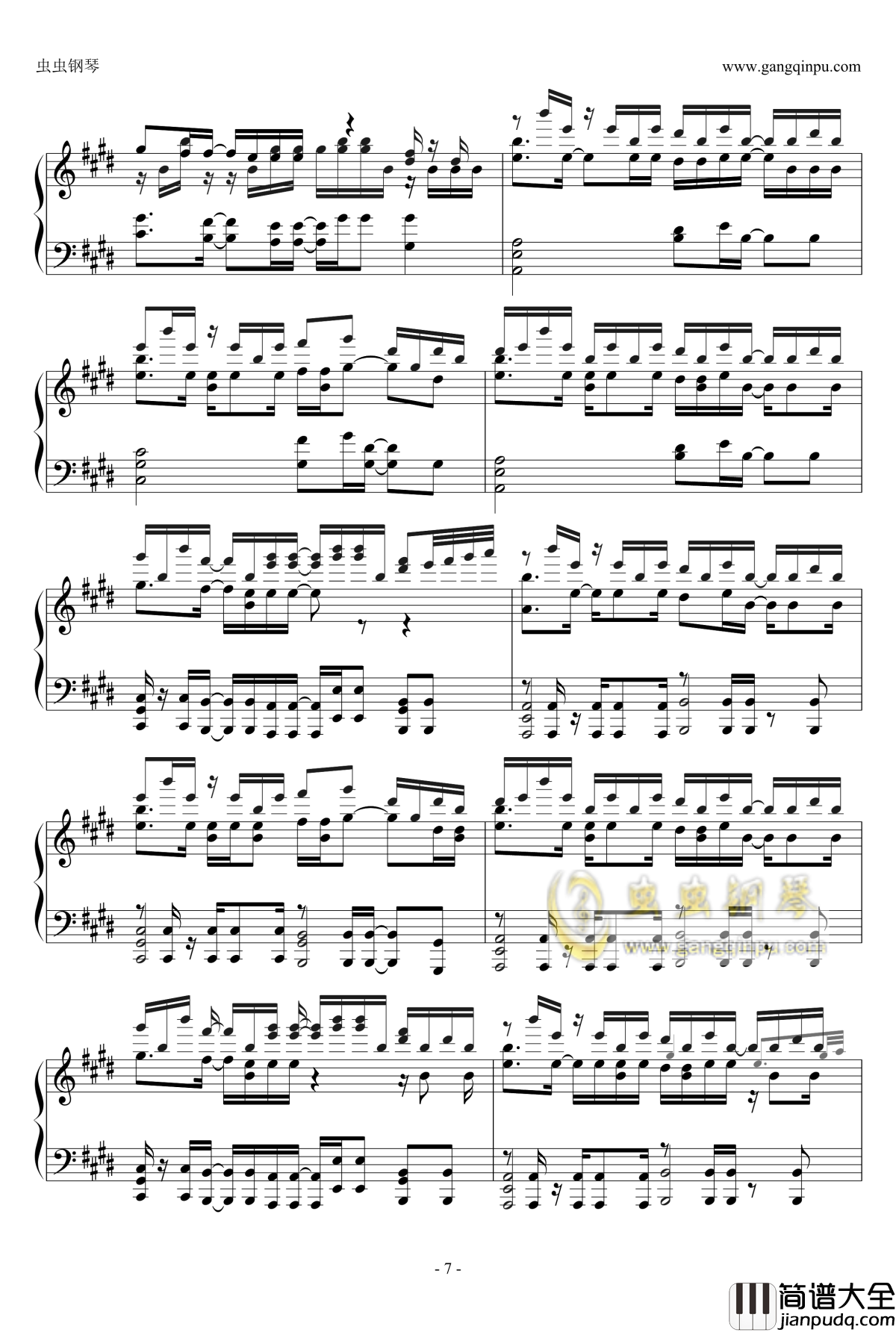 轻飘飘钢琴谱_牧野由依