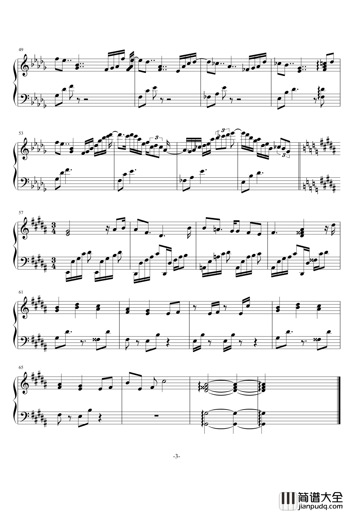 你不知道的世钢琴谱_lig_bri