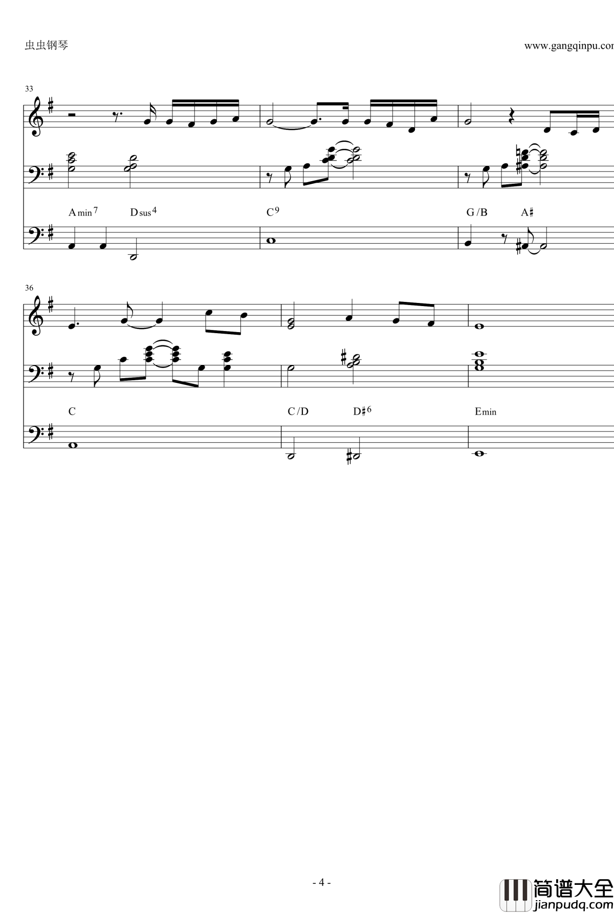 rain_stops,_goodbye钢琴谱_初音未来