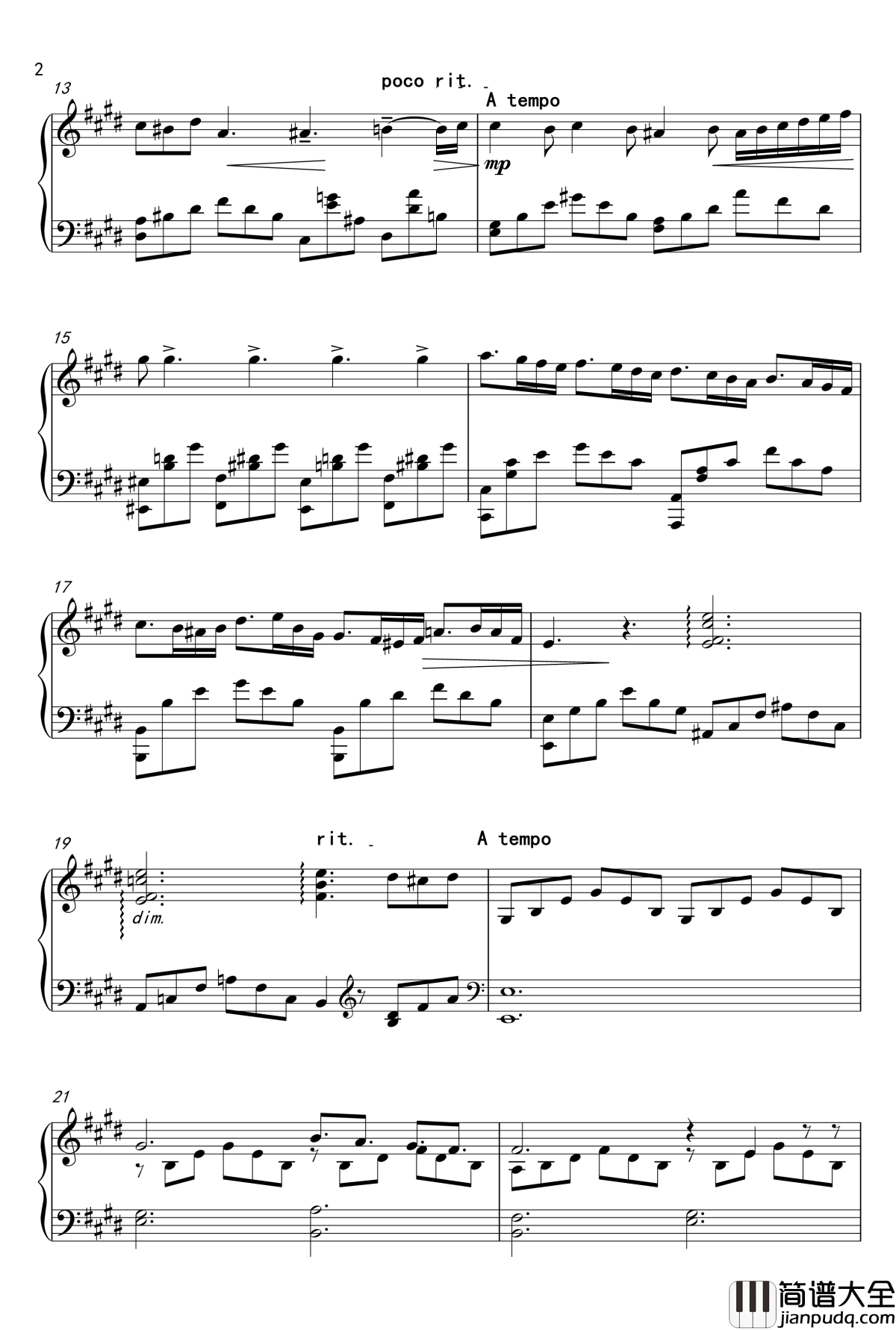 圣洁女神钢琴谱_肖邦钢琴改编_肖邦_chopin