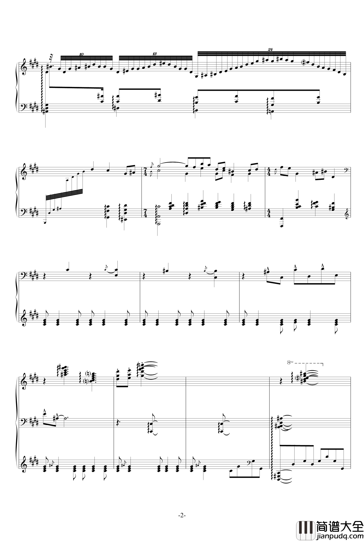 冥想集钢琴谱_修改_升c小调