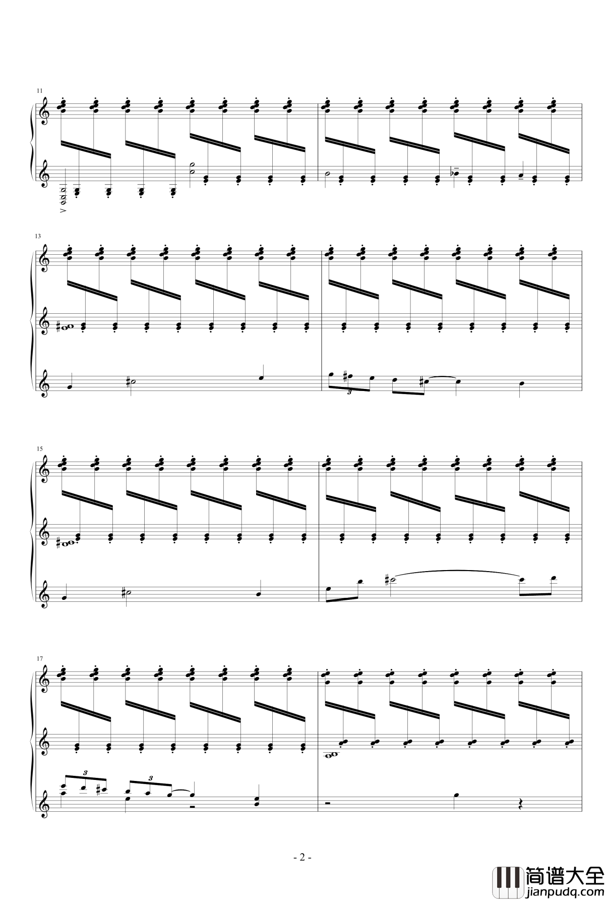 冥想集钢琴谱_修改_升c小调