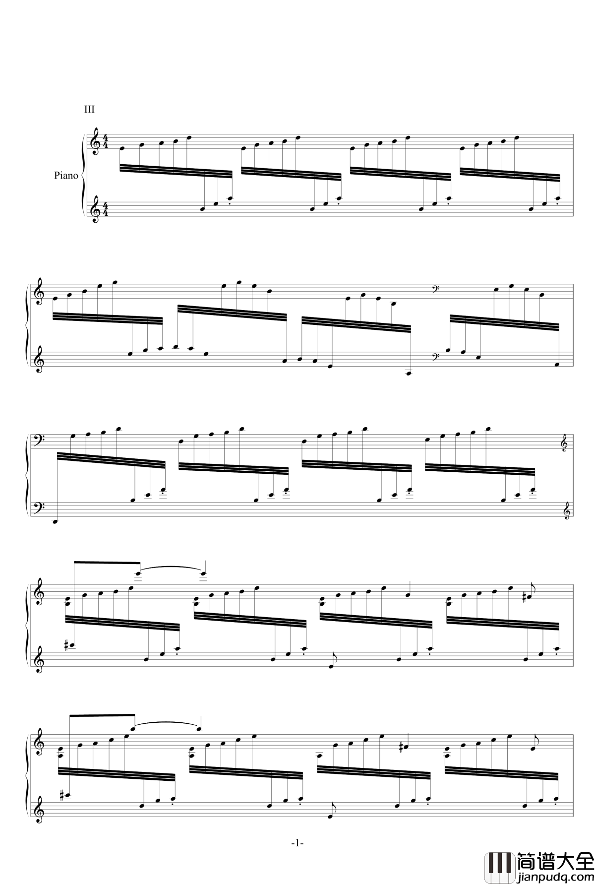 冥想集钢琴谱_修改_升c小调