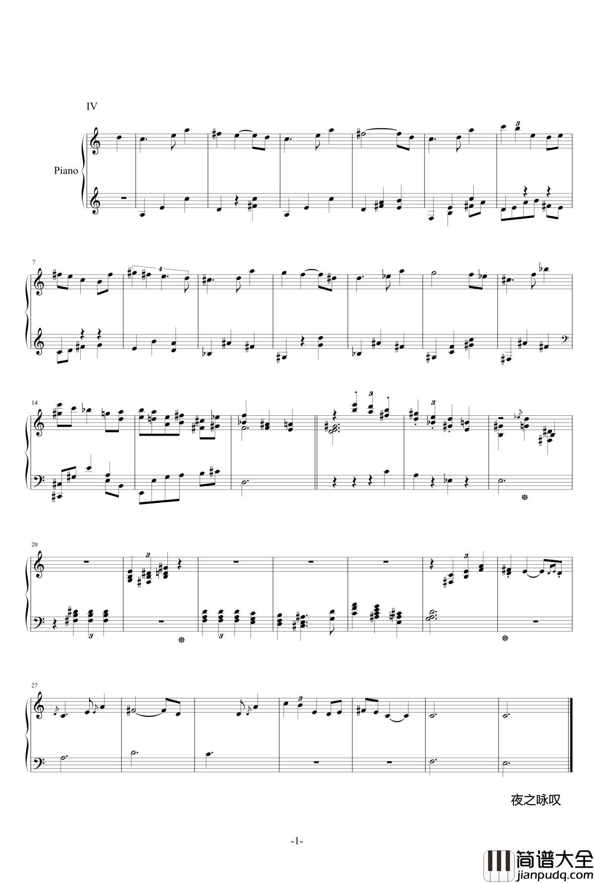 冥想集钢琴谱_修改_升c小调