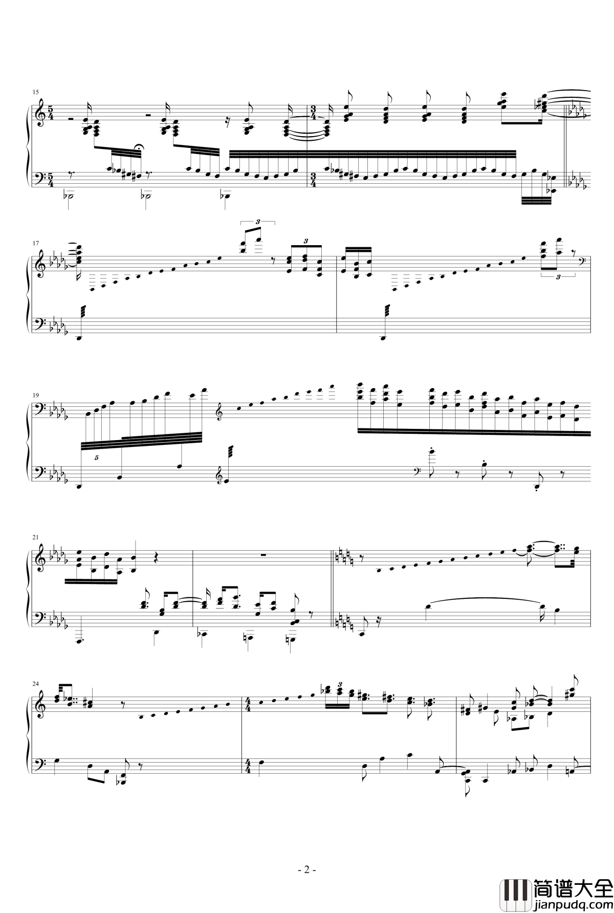 冥想集钢琴谱_修改_升c小调