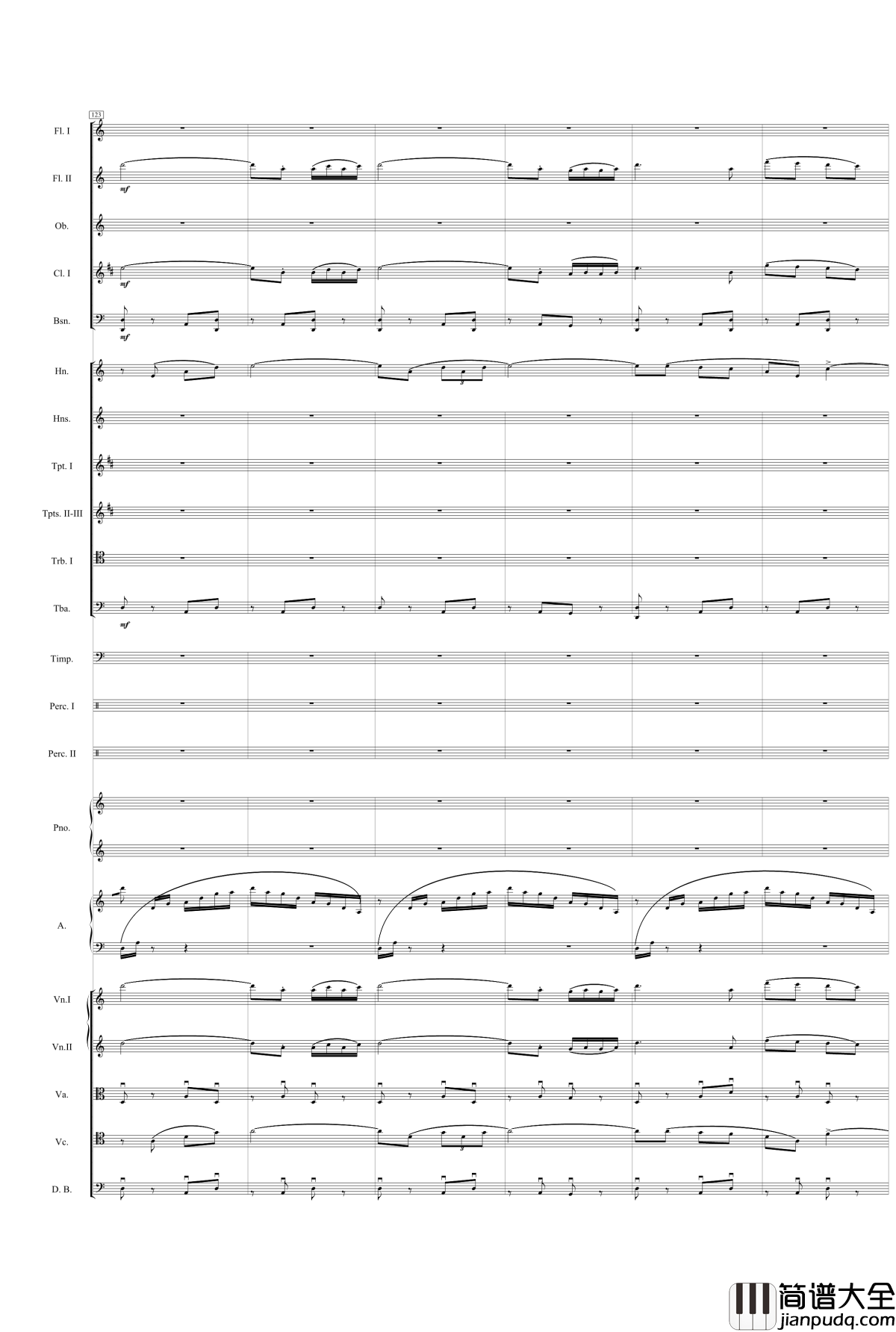 _云南音诗_之火把节钢琴谱_节选_王西麟