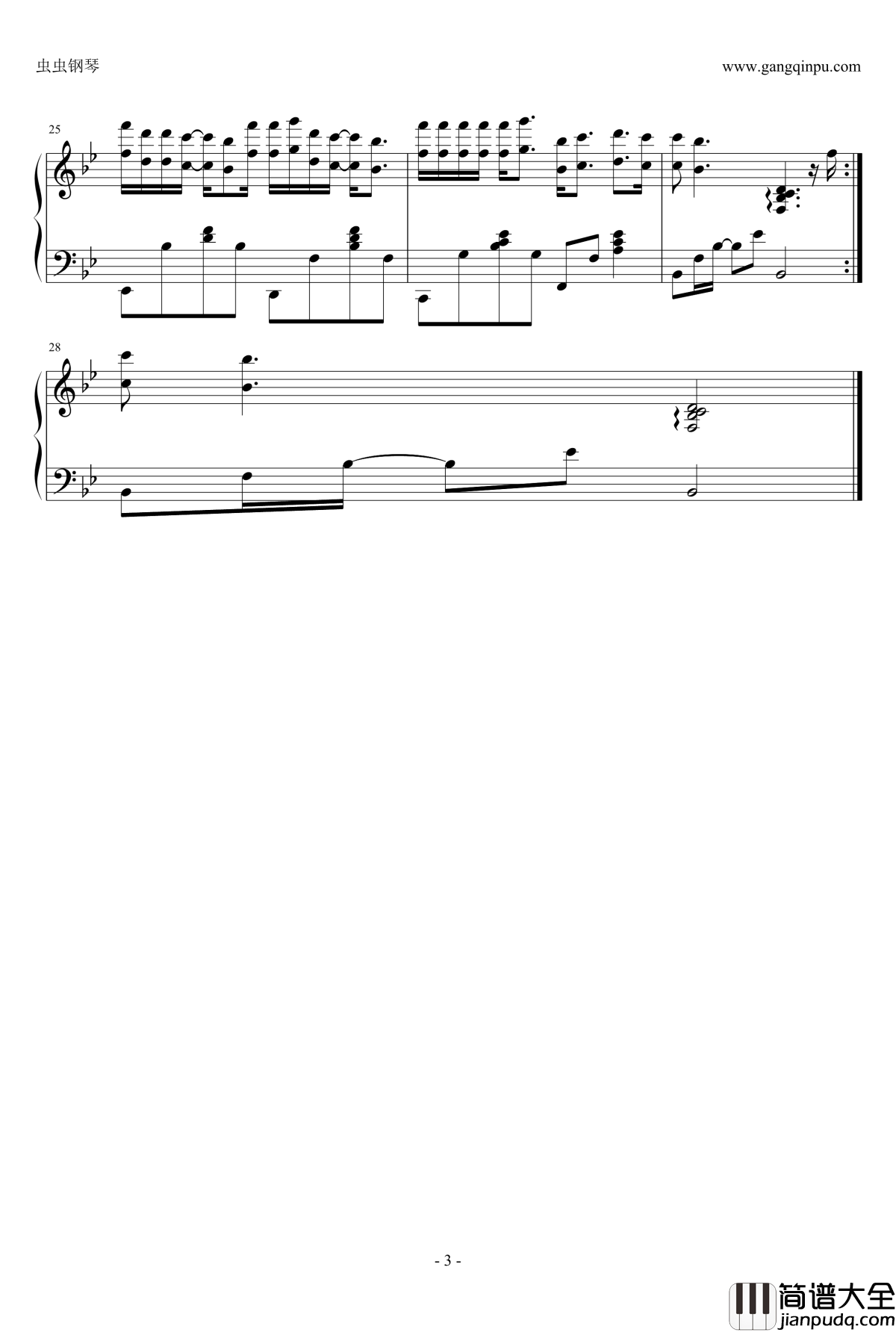 趁早钢琴谱_李琦