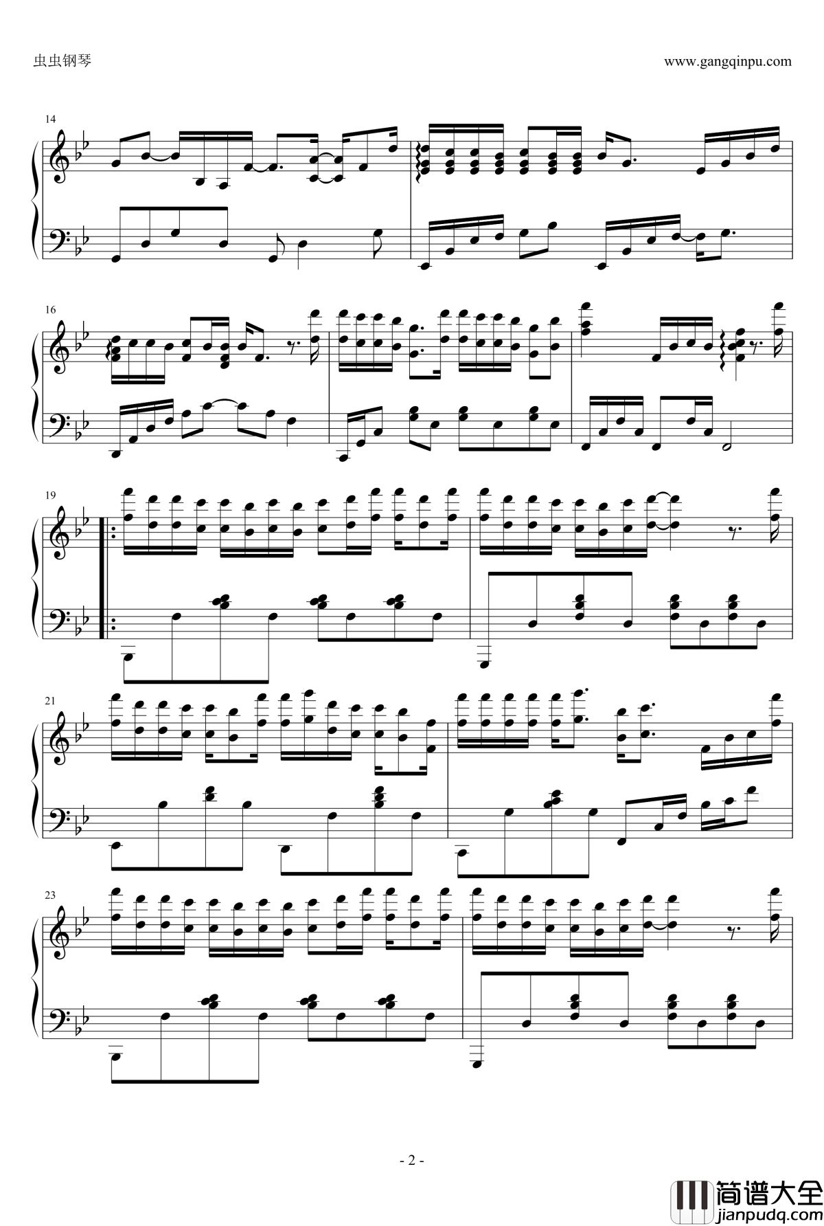 趁早钢琴谱_李琦