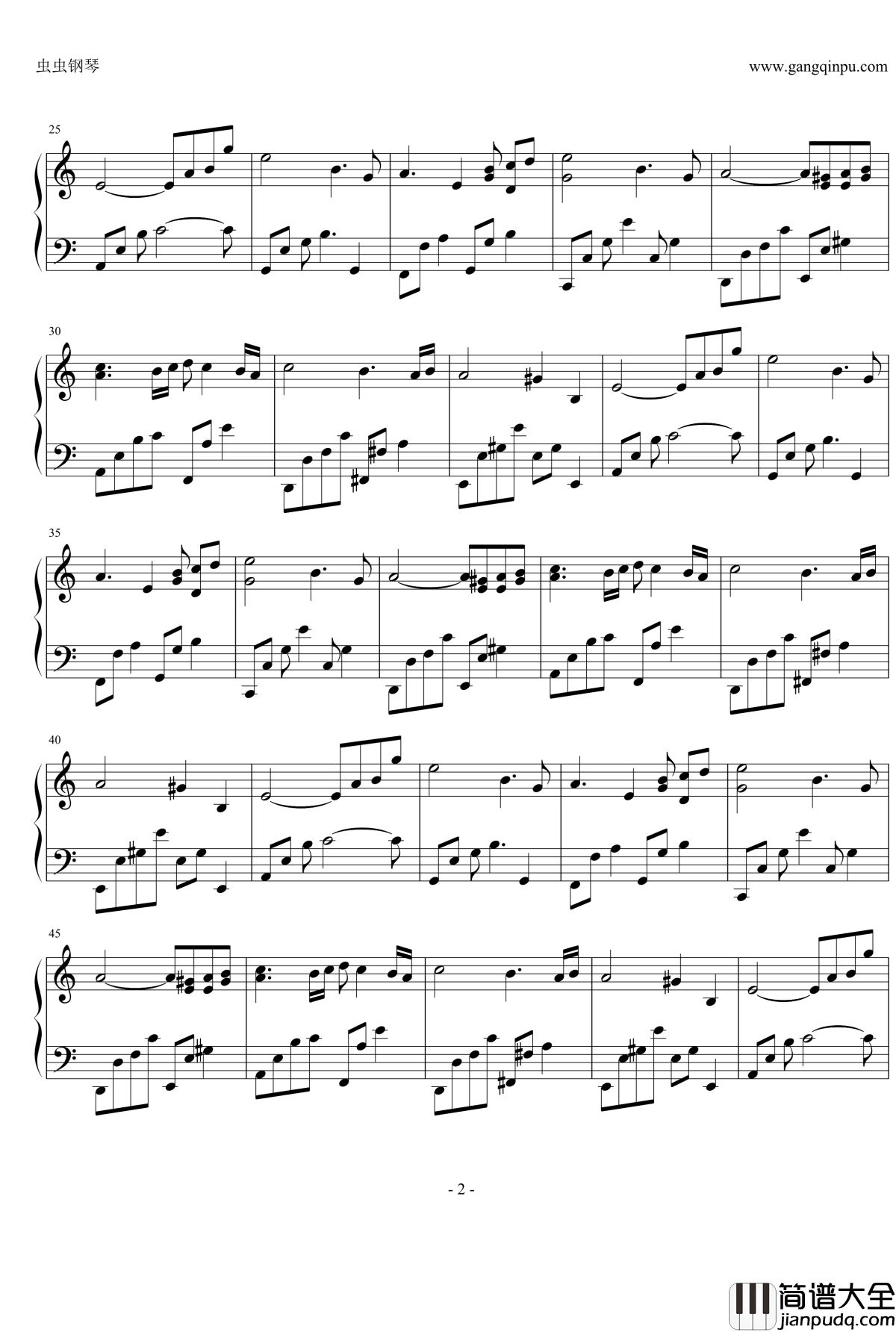 Feeling钢琴谱_July