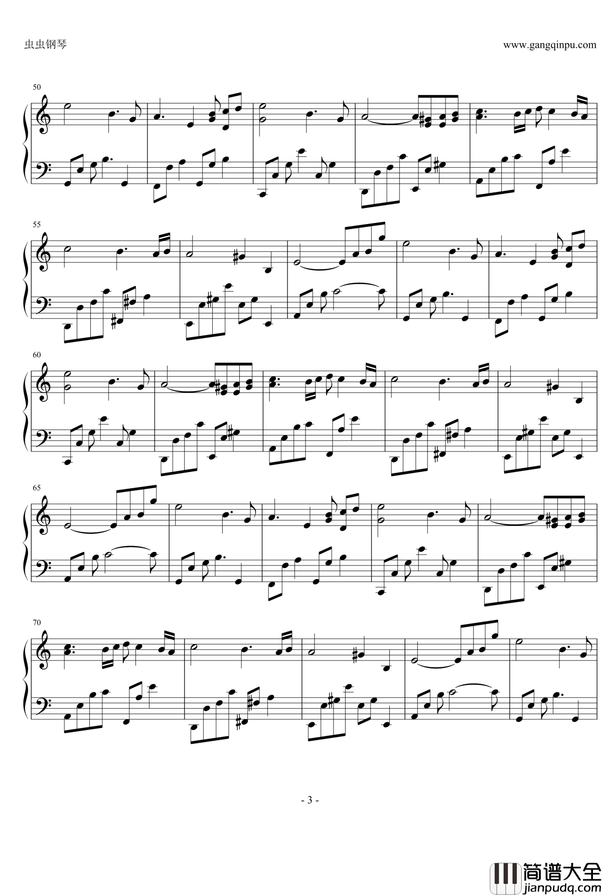 Feeling钢琴谱_July