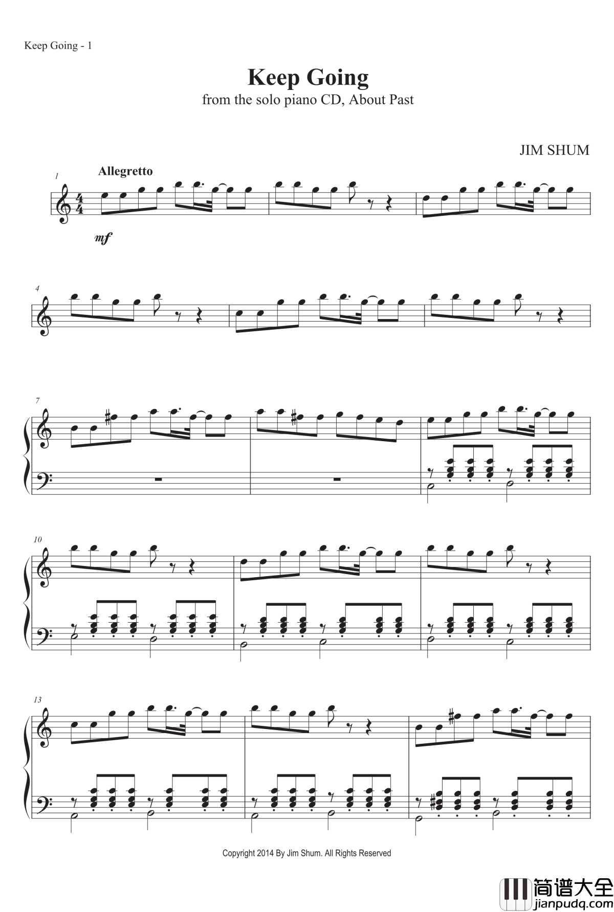 一路风景钢琴谱_MrSHUM