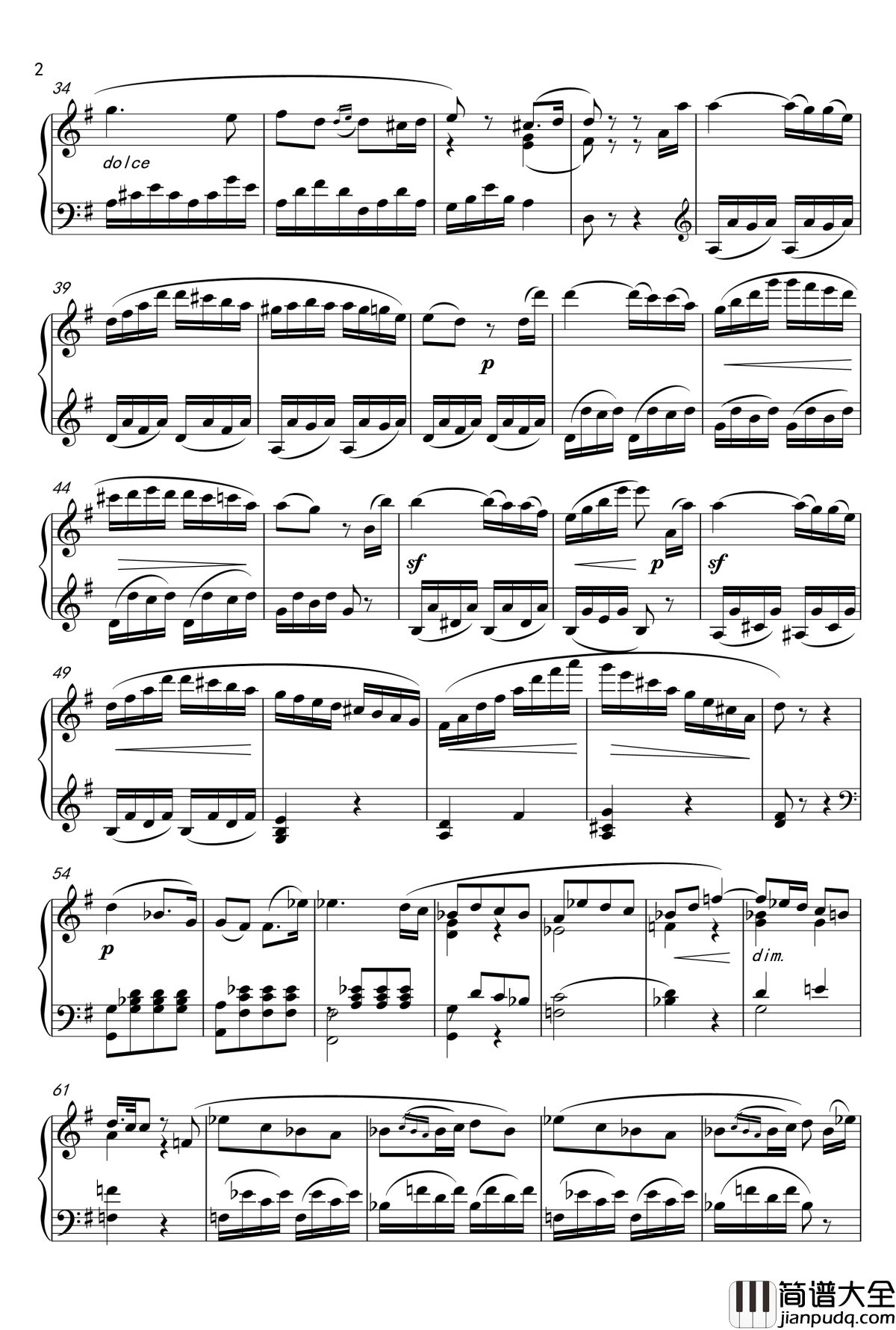 紫罗兰钢琴谱_莫扎特