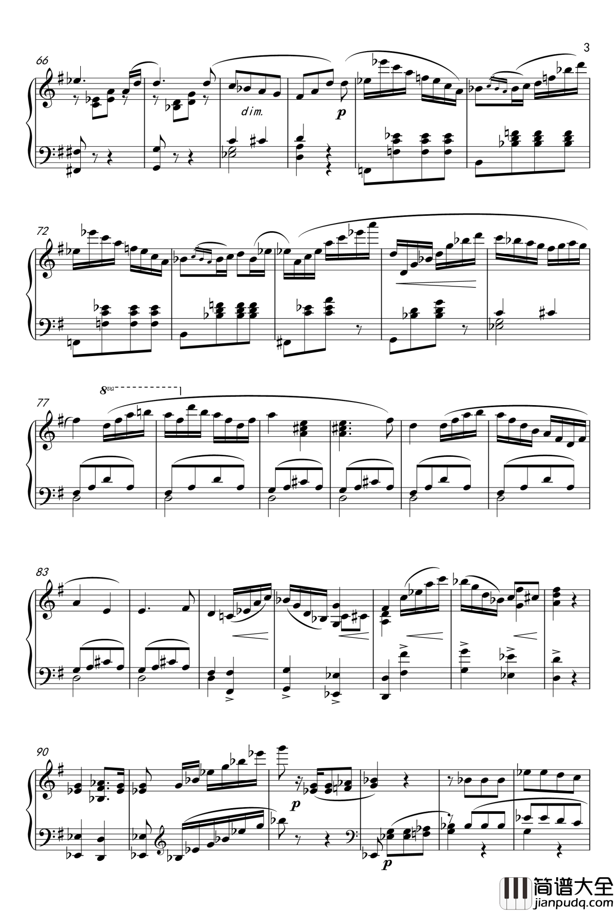 紫罗兰钢琴谱_莫扎特